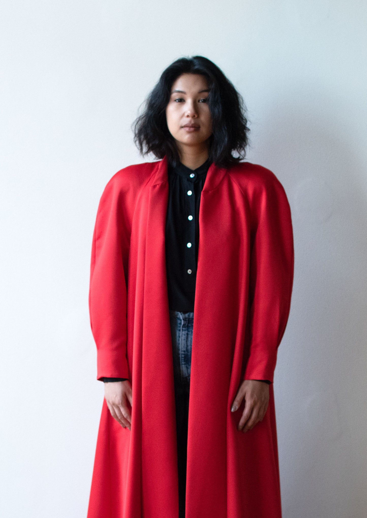 Red Evening Coat | Victor Costa
