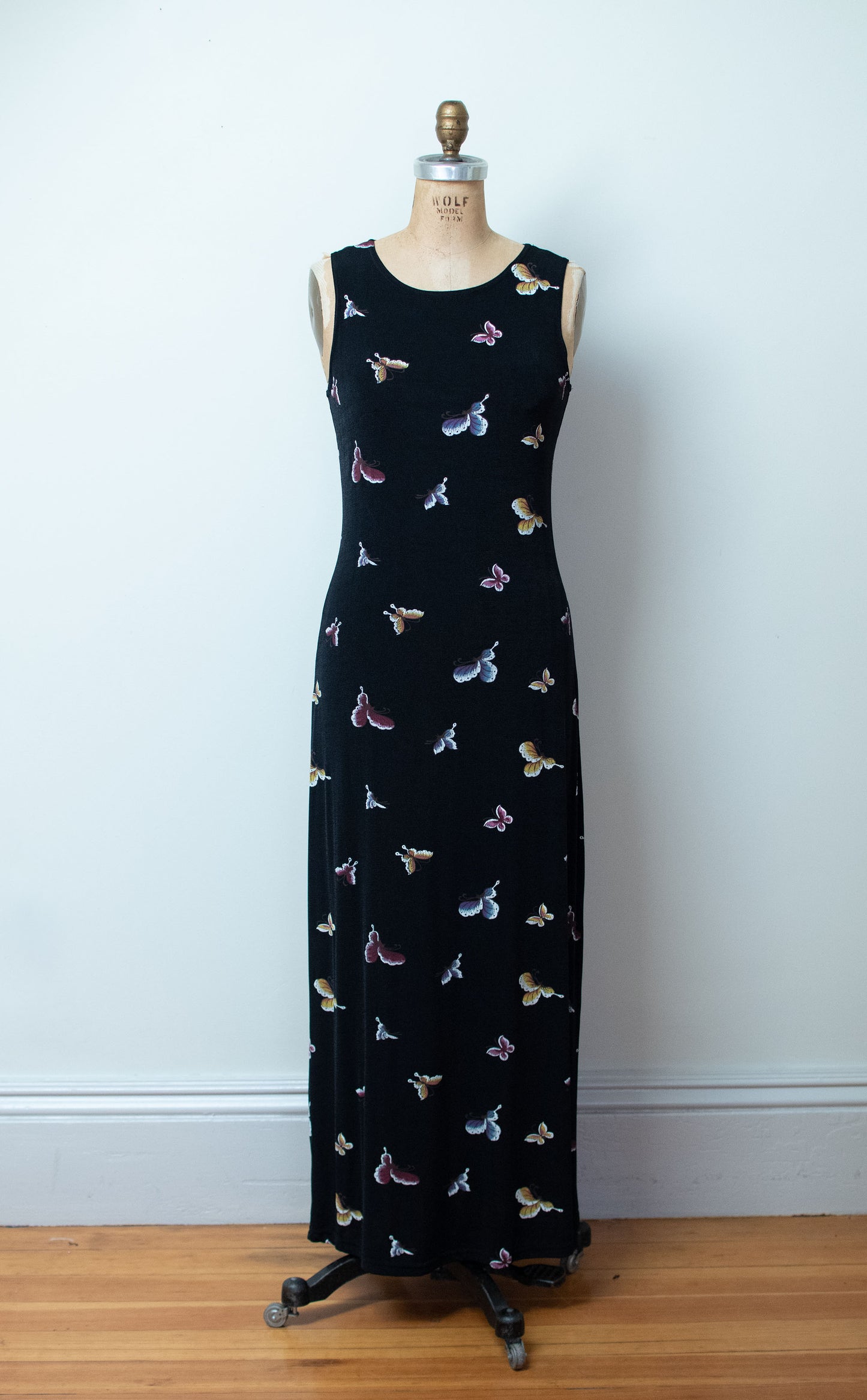 1990s Butterfly Print Dress