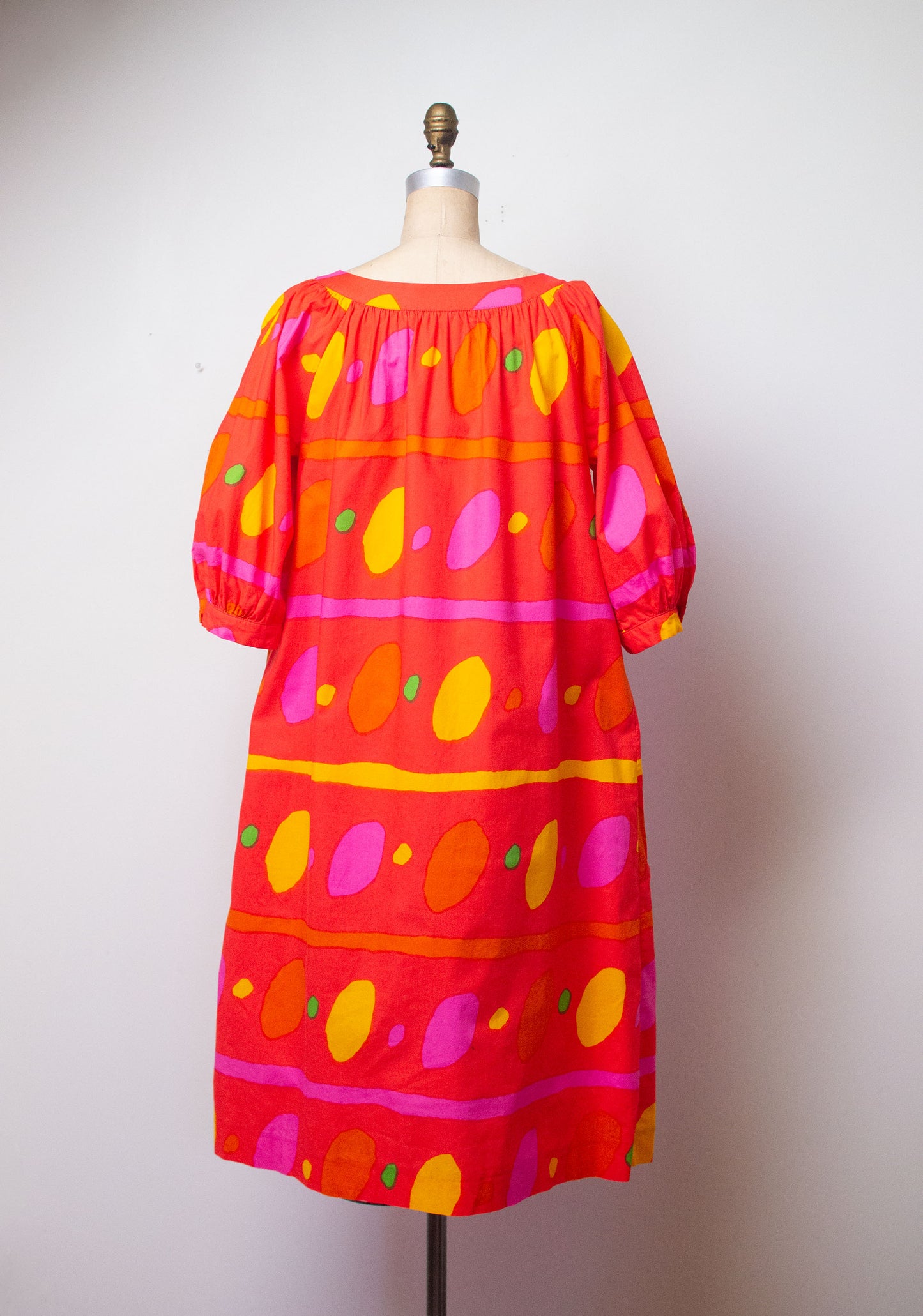 1980s Orange Polka Dot Dress | Marimekko