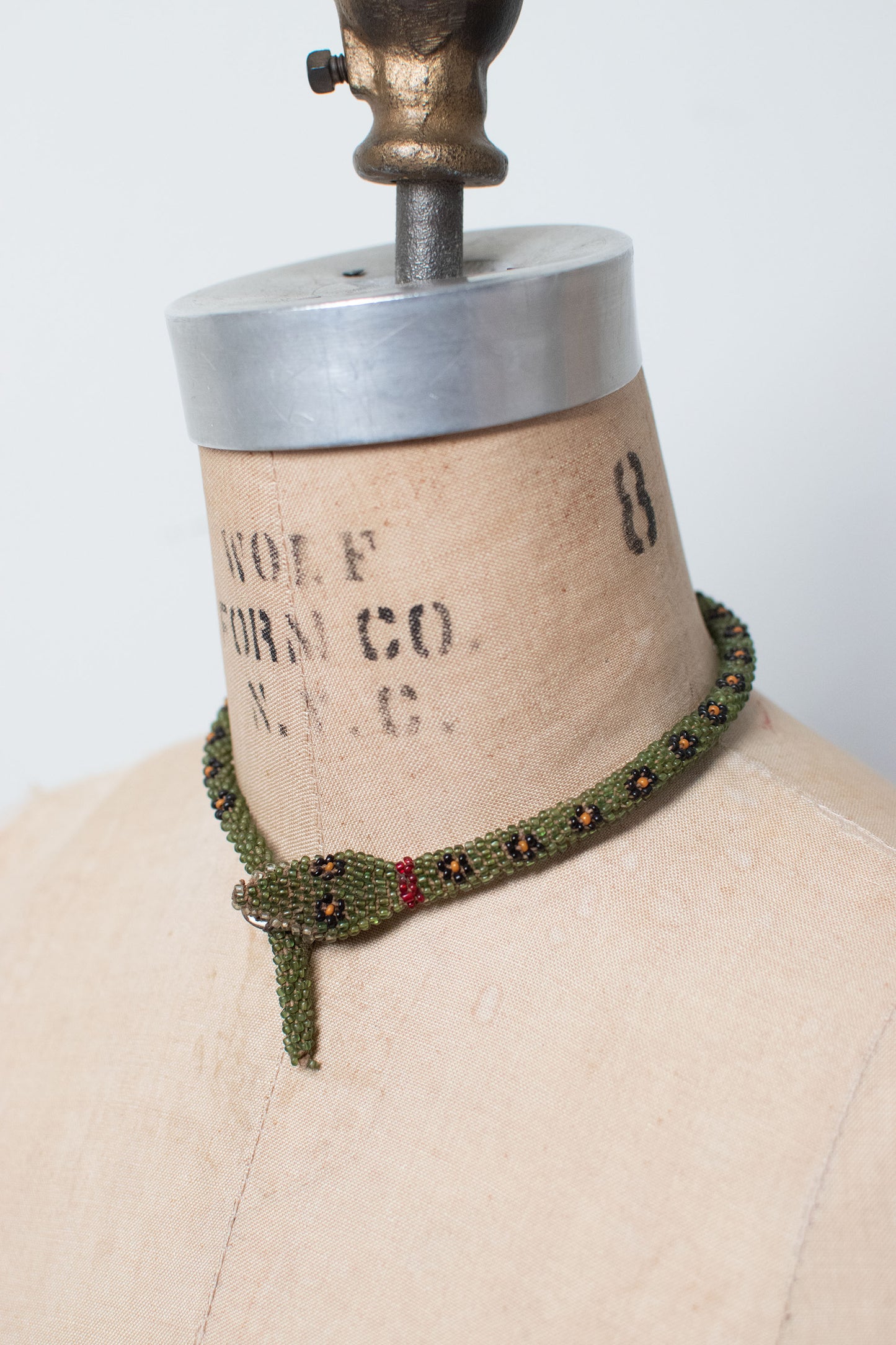 1920s Clamp Mouth Beaded Snake
