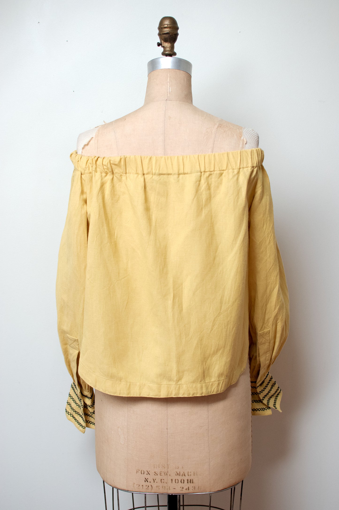 1990s Mustard Poets blouse | Barbaglio