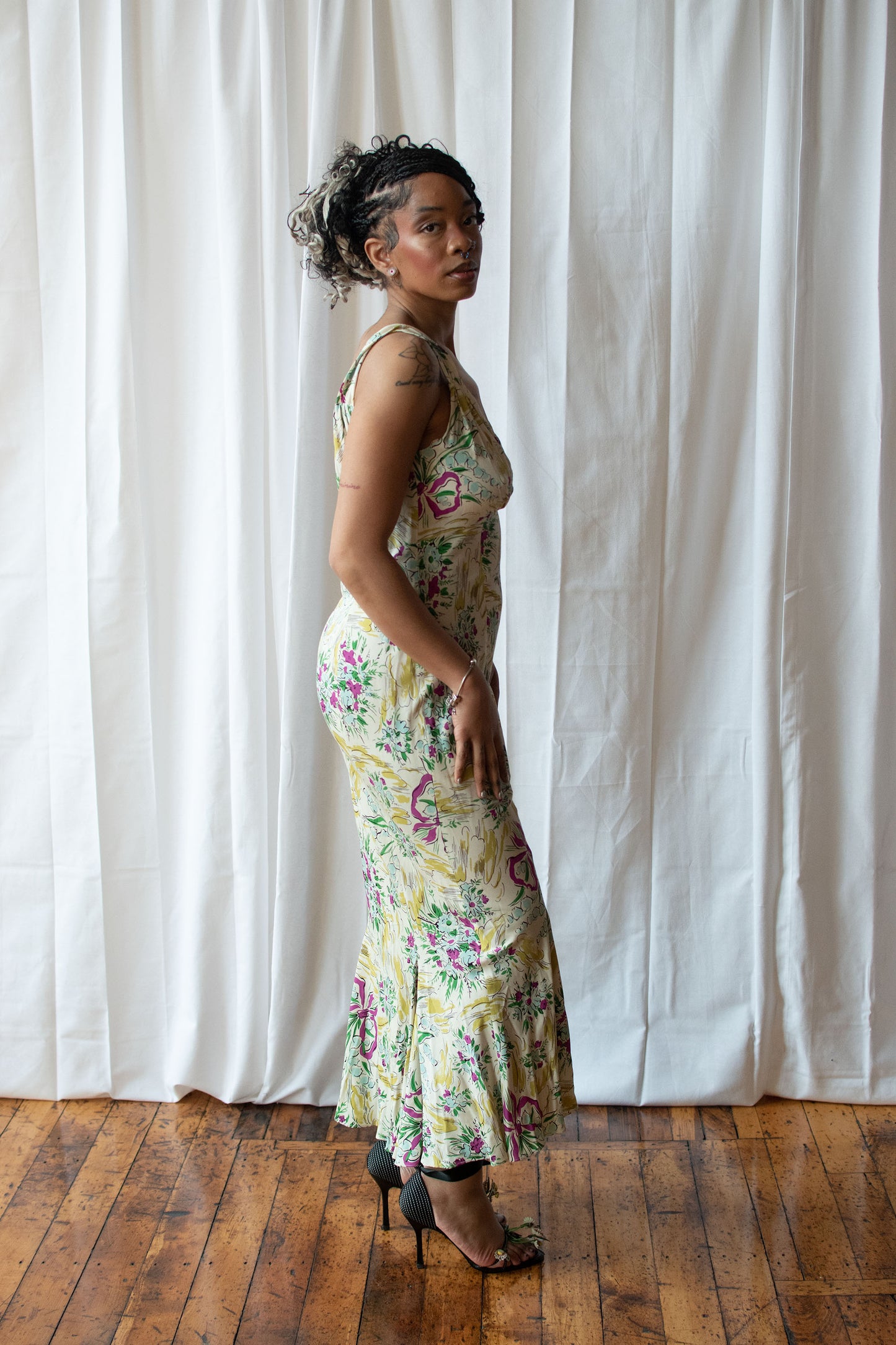 1990s Floral Print Dress | Norma Kamali