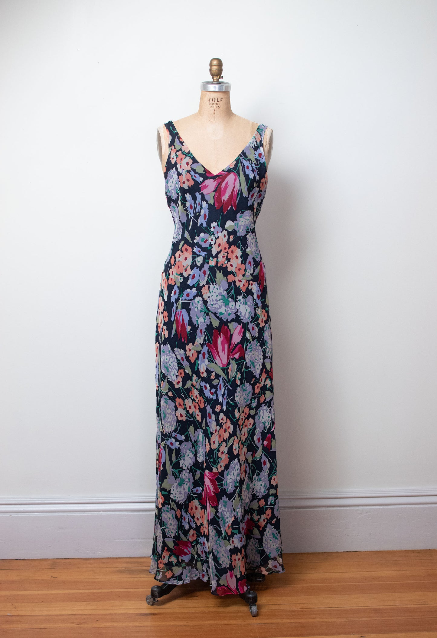 1990s Floral Print Chiffon Dress | Ralph Lauren