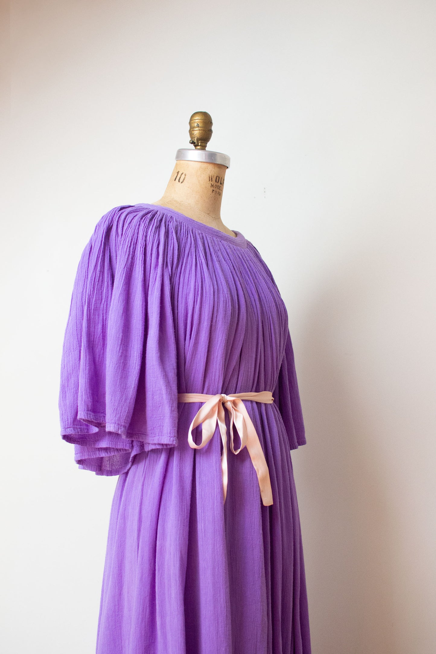 1980s Orchid Gauze Dress