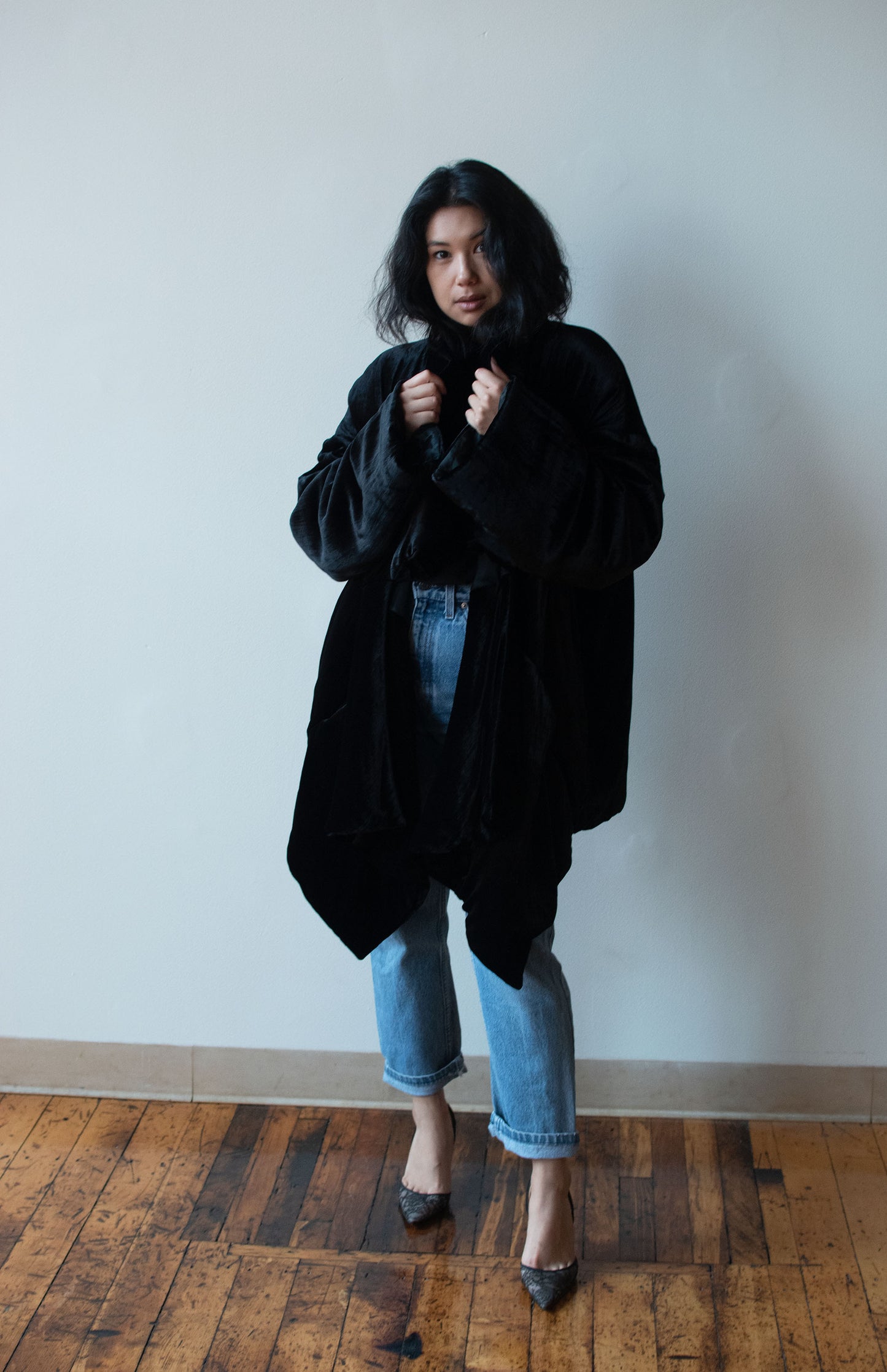 Black Velvet Coat | Krizia