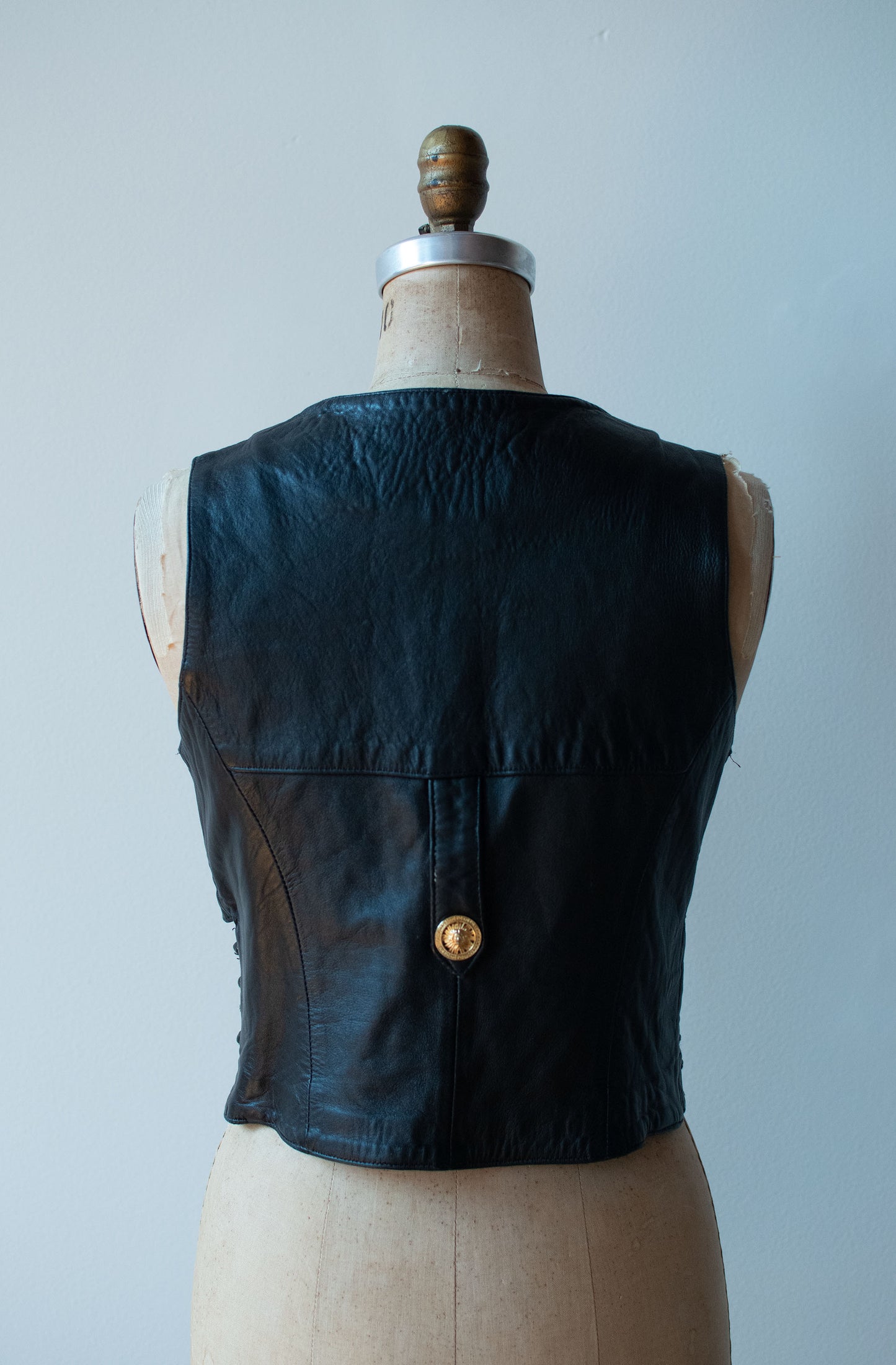 1990s Leather Vest | Cache