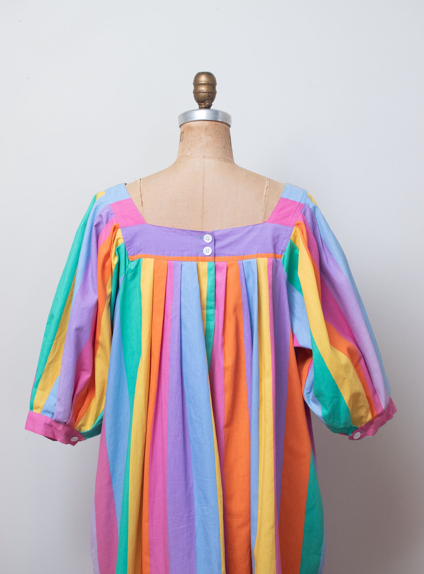 1980s Rainbow Striped Dress