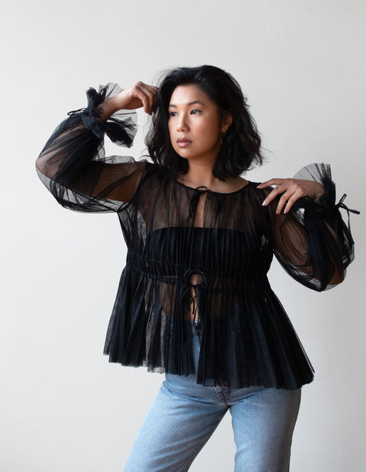 Black Mesh Blouse | Gianfranco Ferre