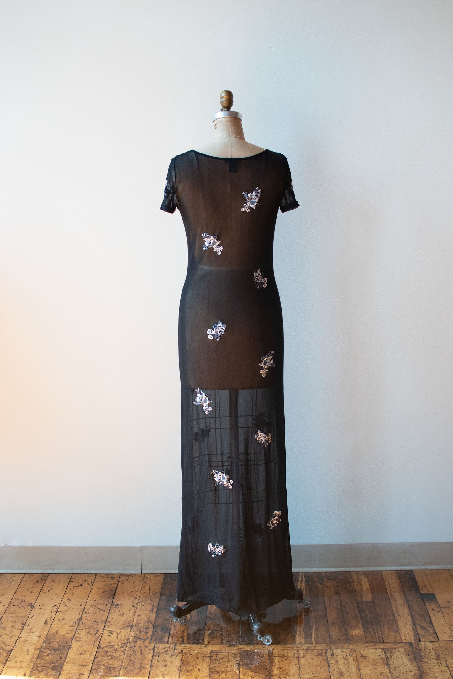 1990s Embroidered Mesh Dress | Vivienne Tam