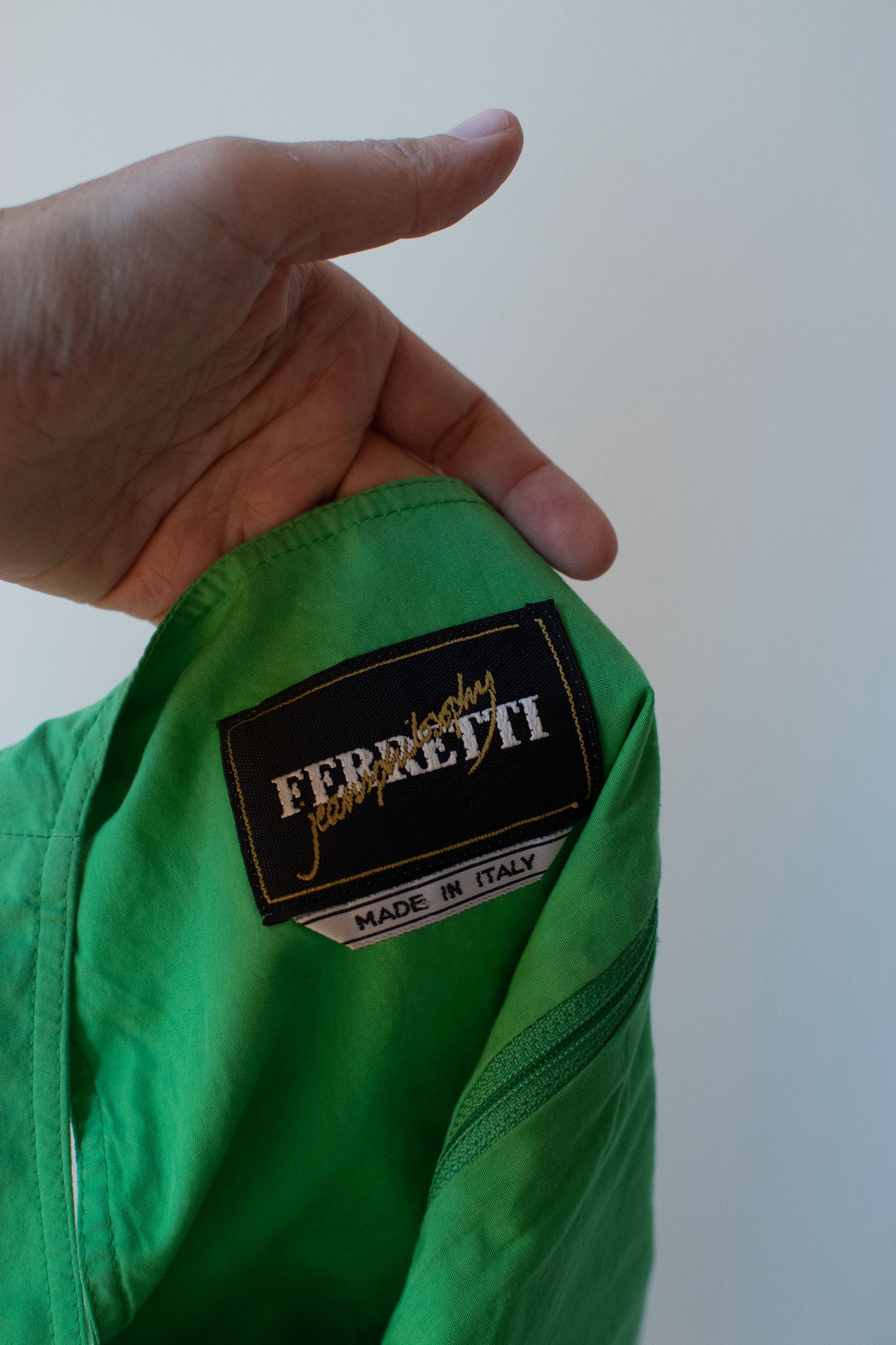 1990s Green Crop Top | Ferretti