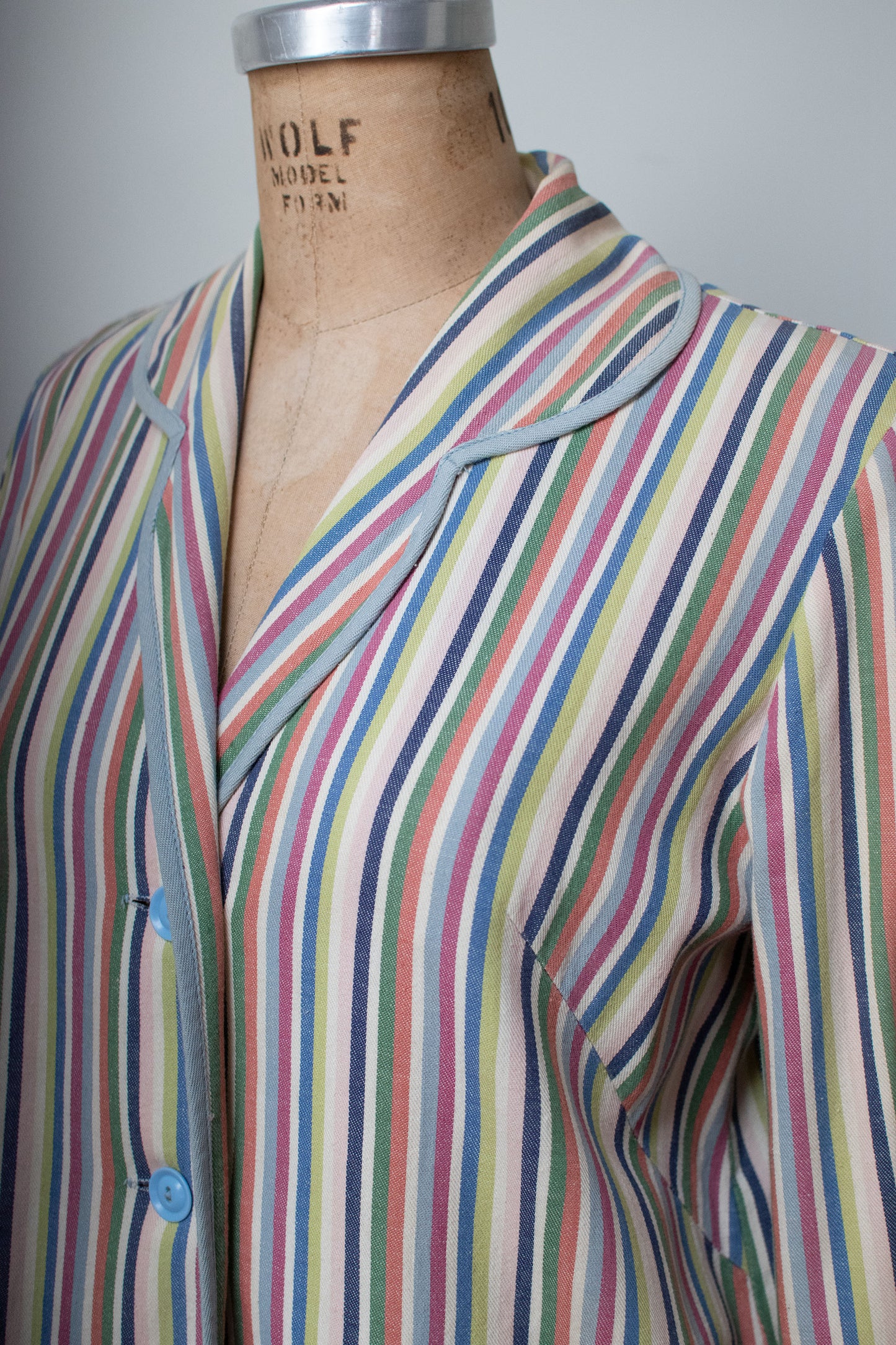 1950s Rainbow Stripe Lounge Jacket