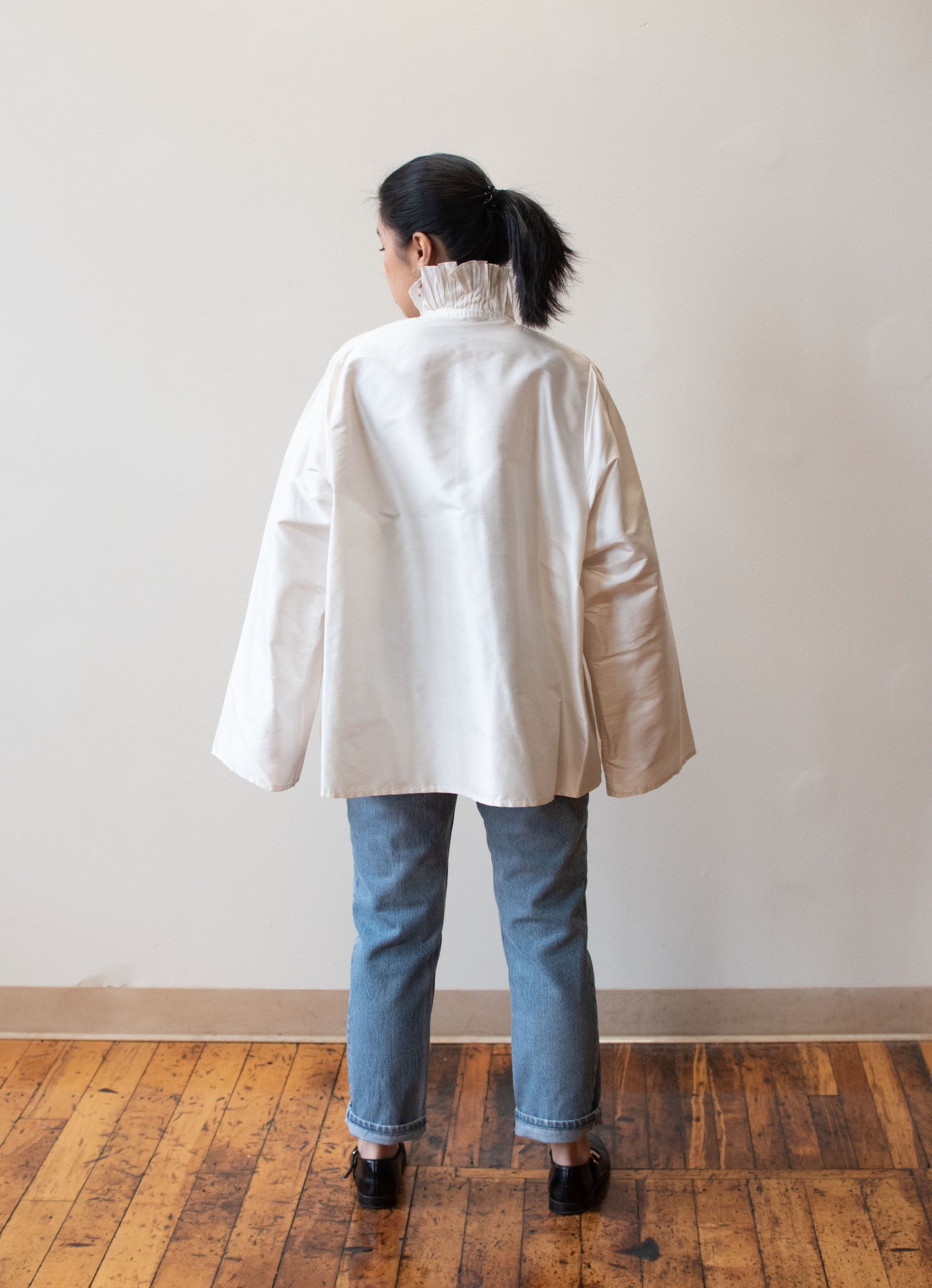 White Silk Jacket | Mary Ann Restivo