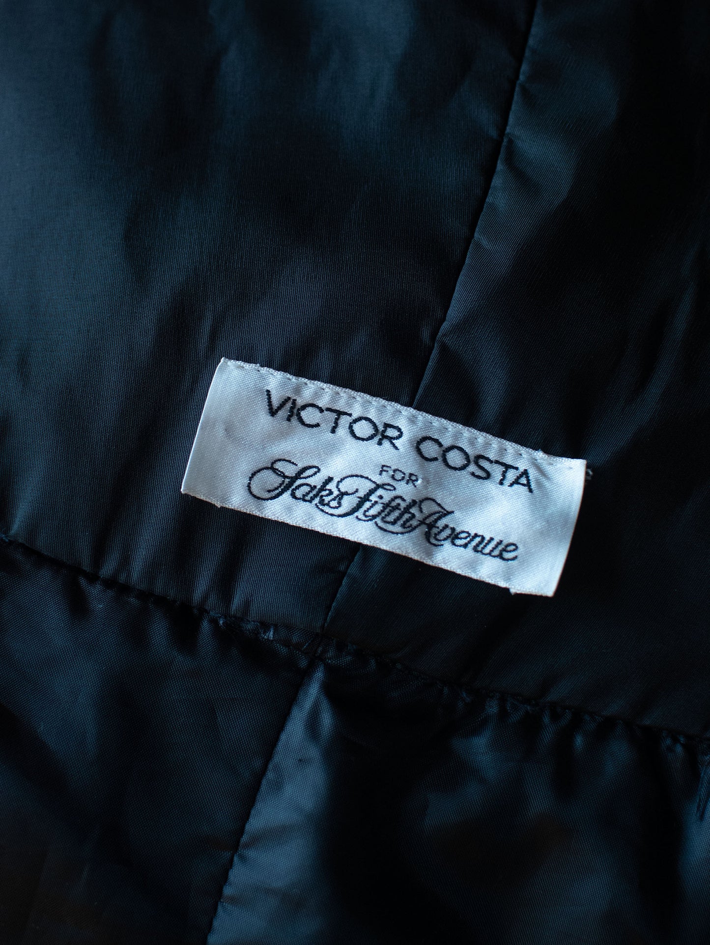 Voluminous Black Taffeta Coat | Victor Costa
