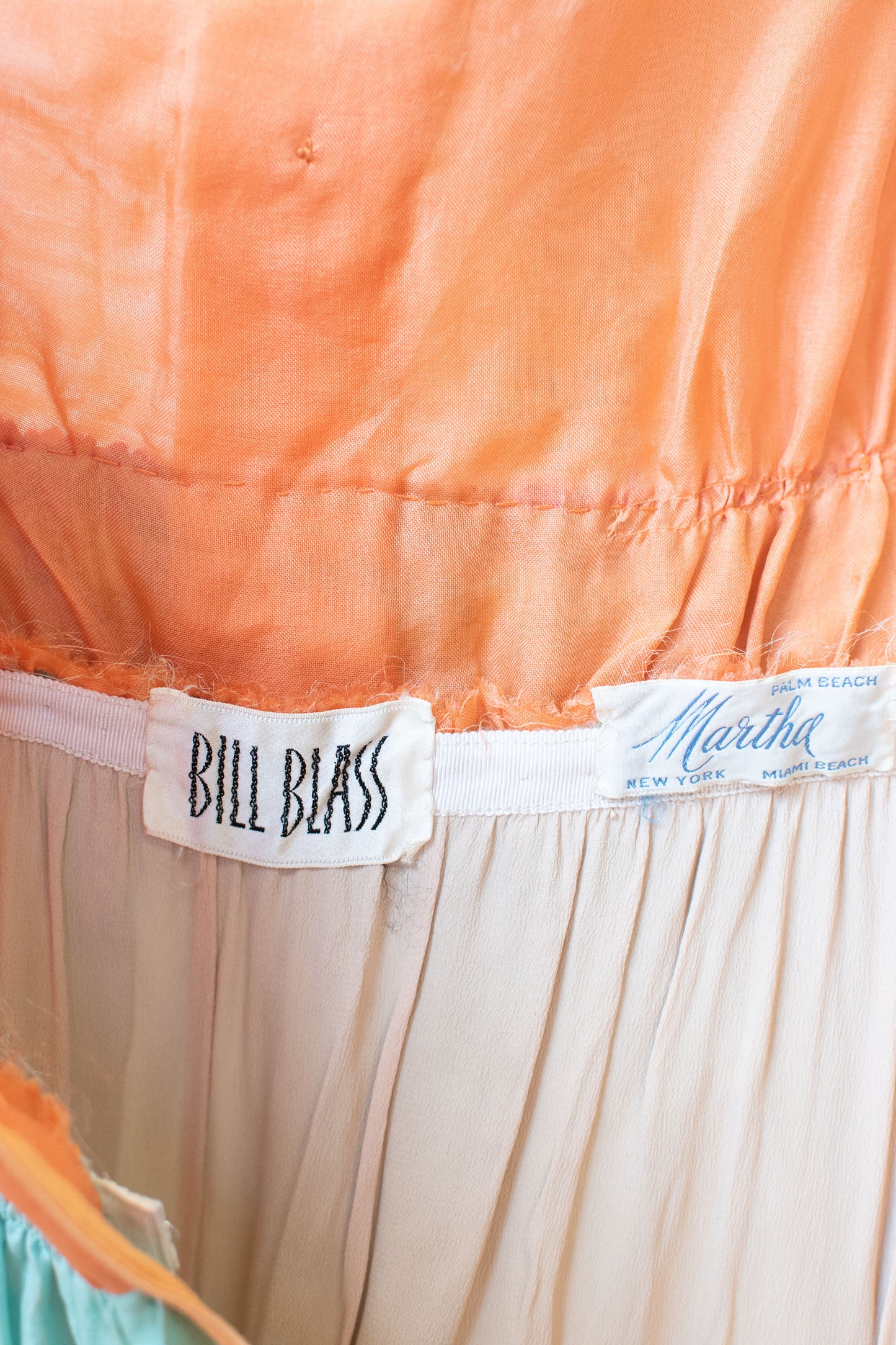 1970s Sherbert Organza Dress | Bill Blass