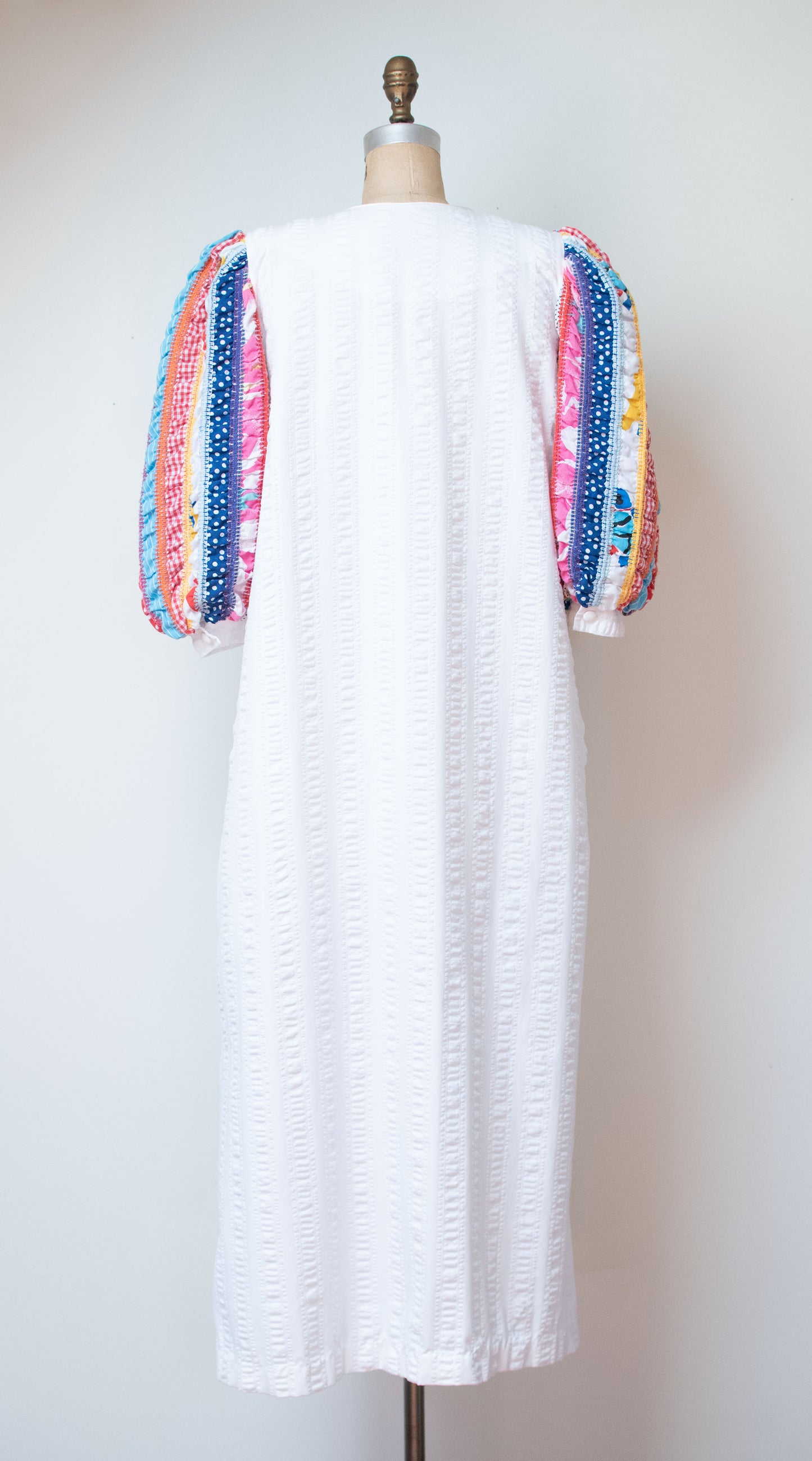 1980s Puff Sleeve Cotton Dress | David Brown