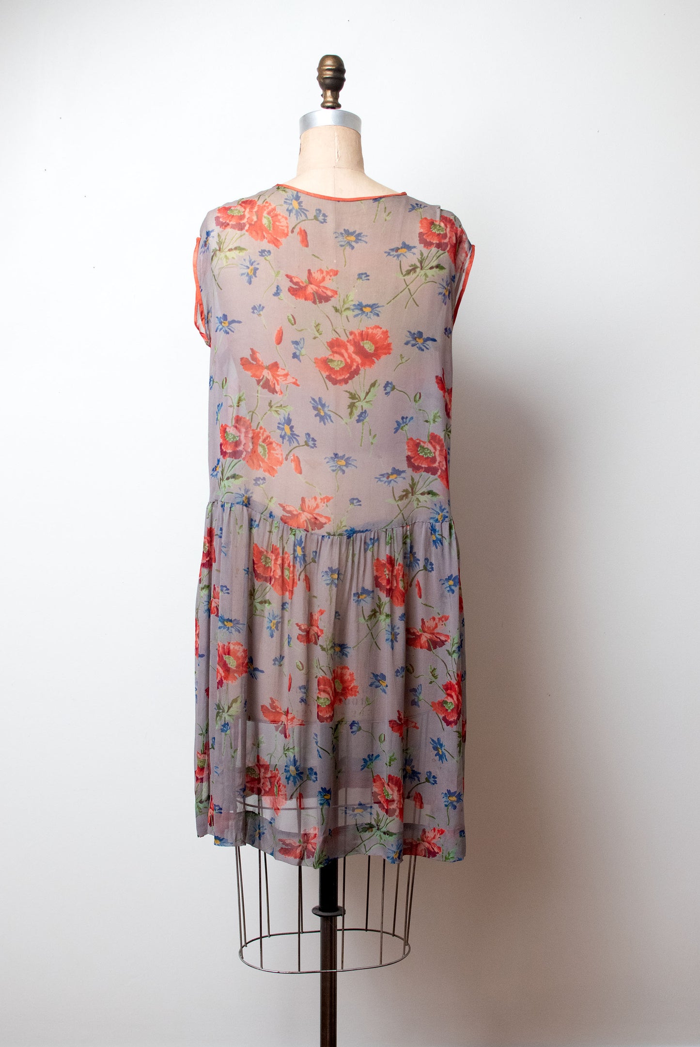 1920s Poppy Print Dress
