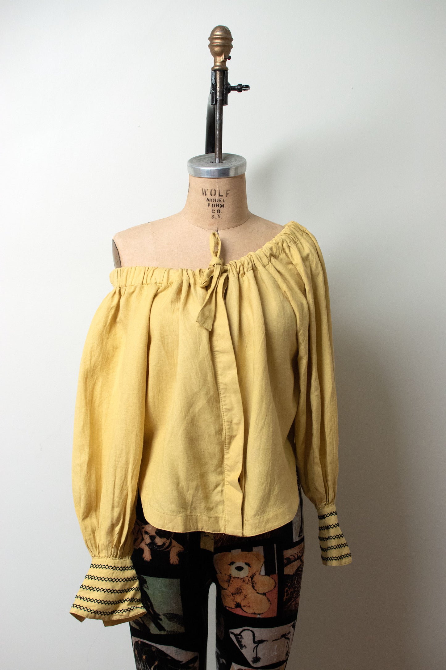 1990s Mustard Poets blouse | Barbaglio