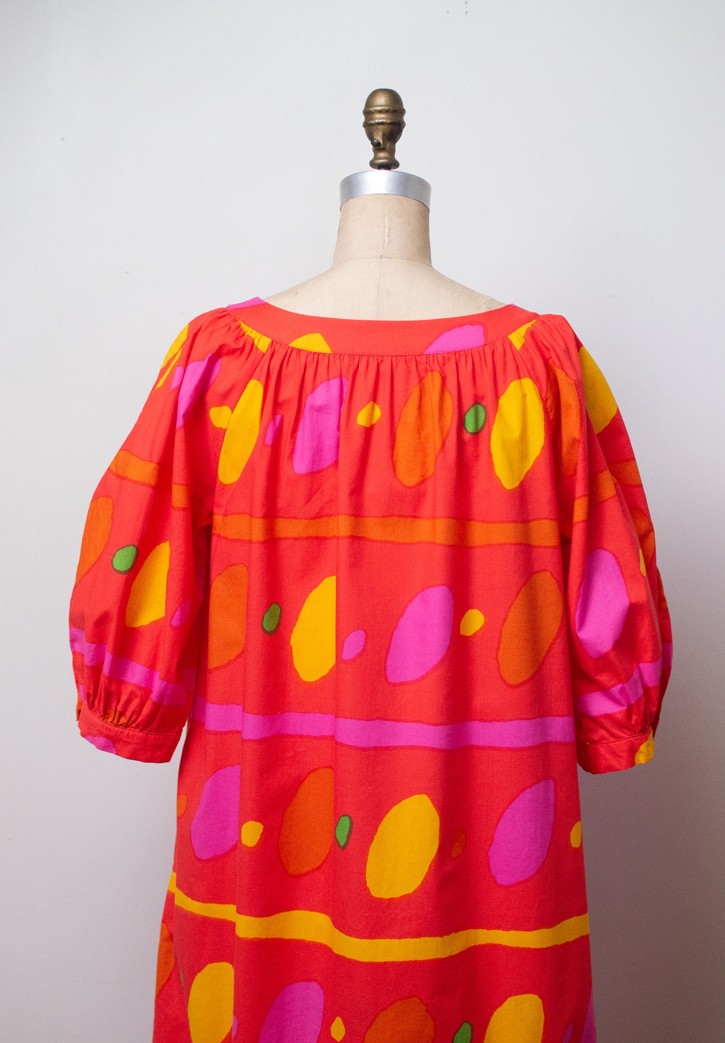 1980s Orange Polka Dot Dress | Marimekko