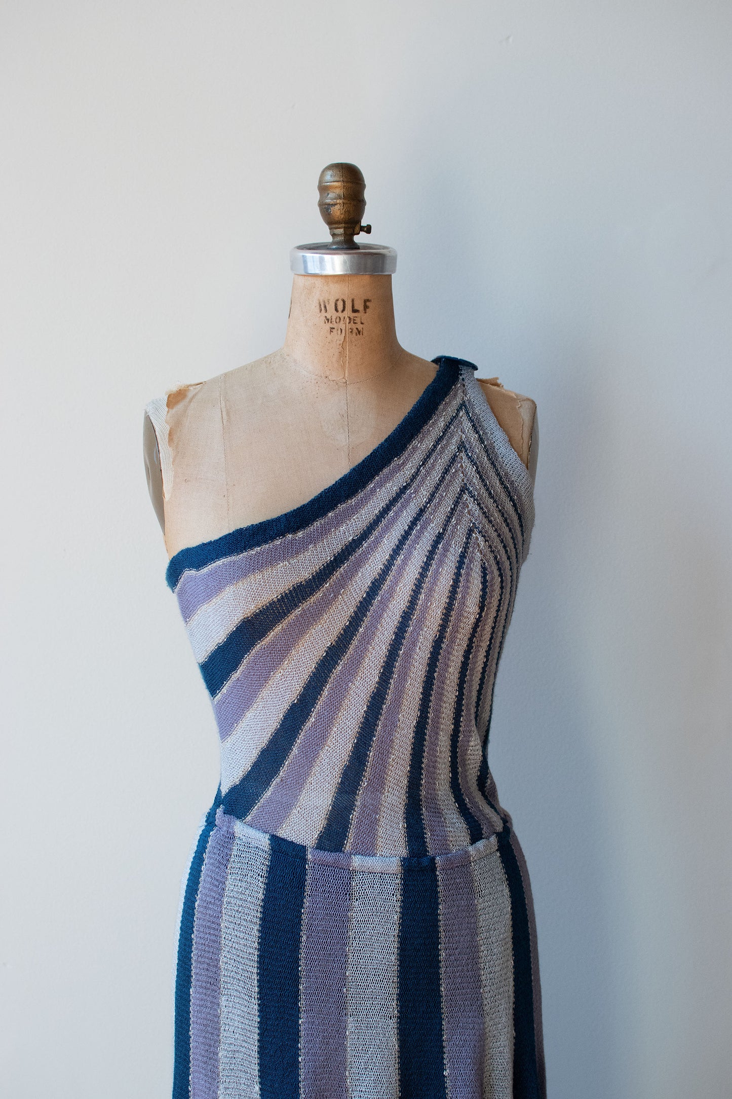 1970s Asymmetrical Knit Dress
