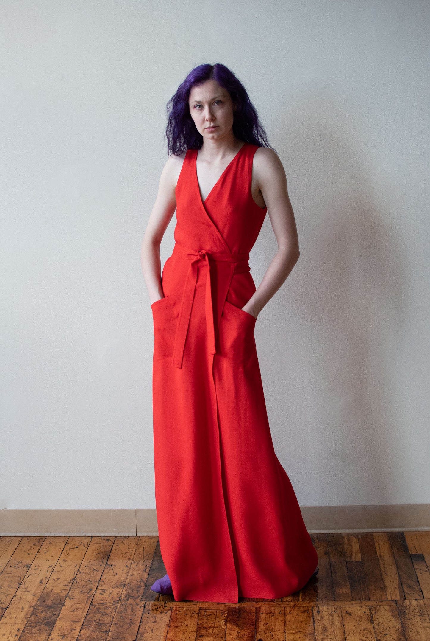 1970s Red Dress | Oscar de la Renta