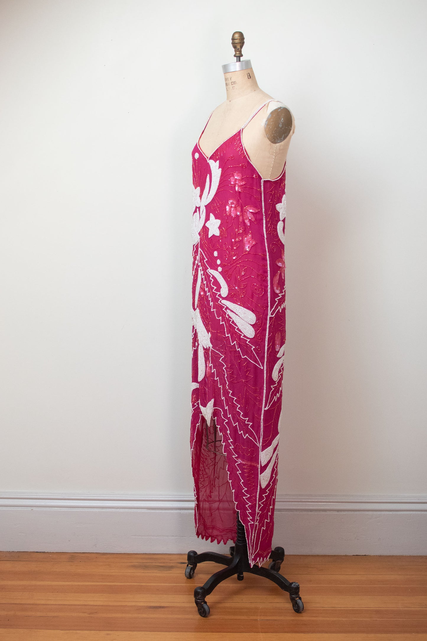 1980s Silk Beaded Gown