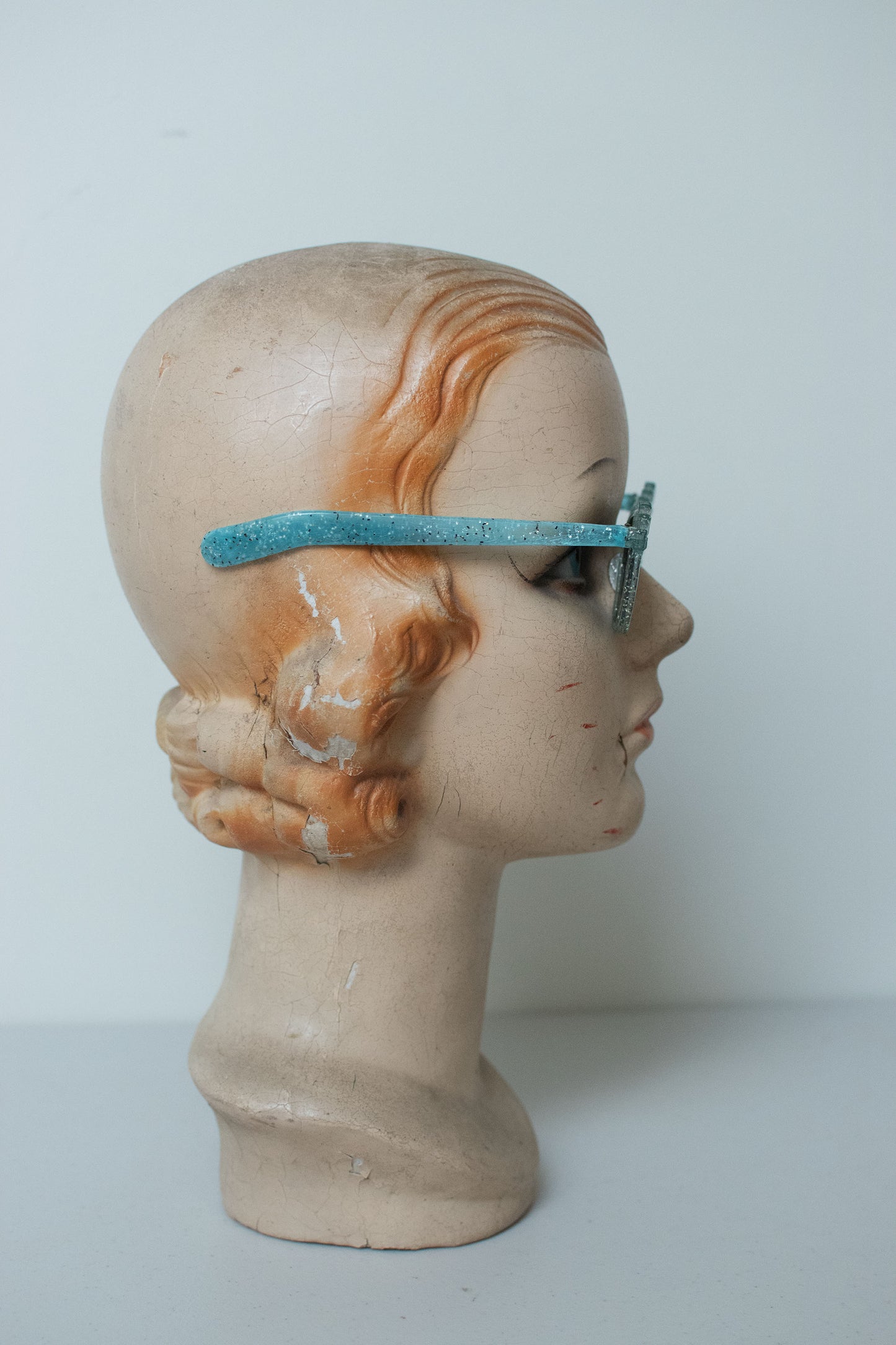 1950s Blue Glitter Sunglasses
