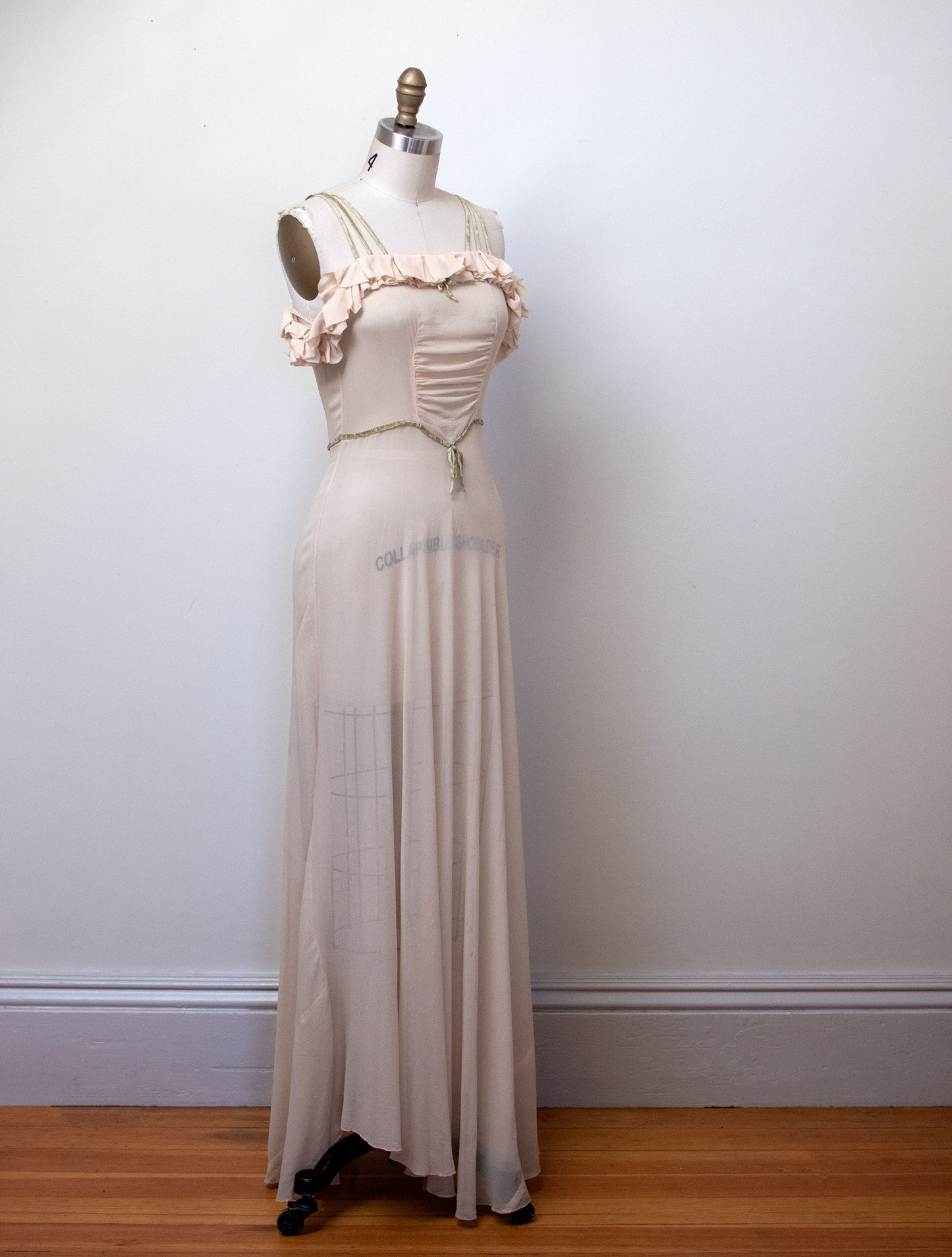 1930s Chiffon Dress