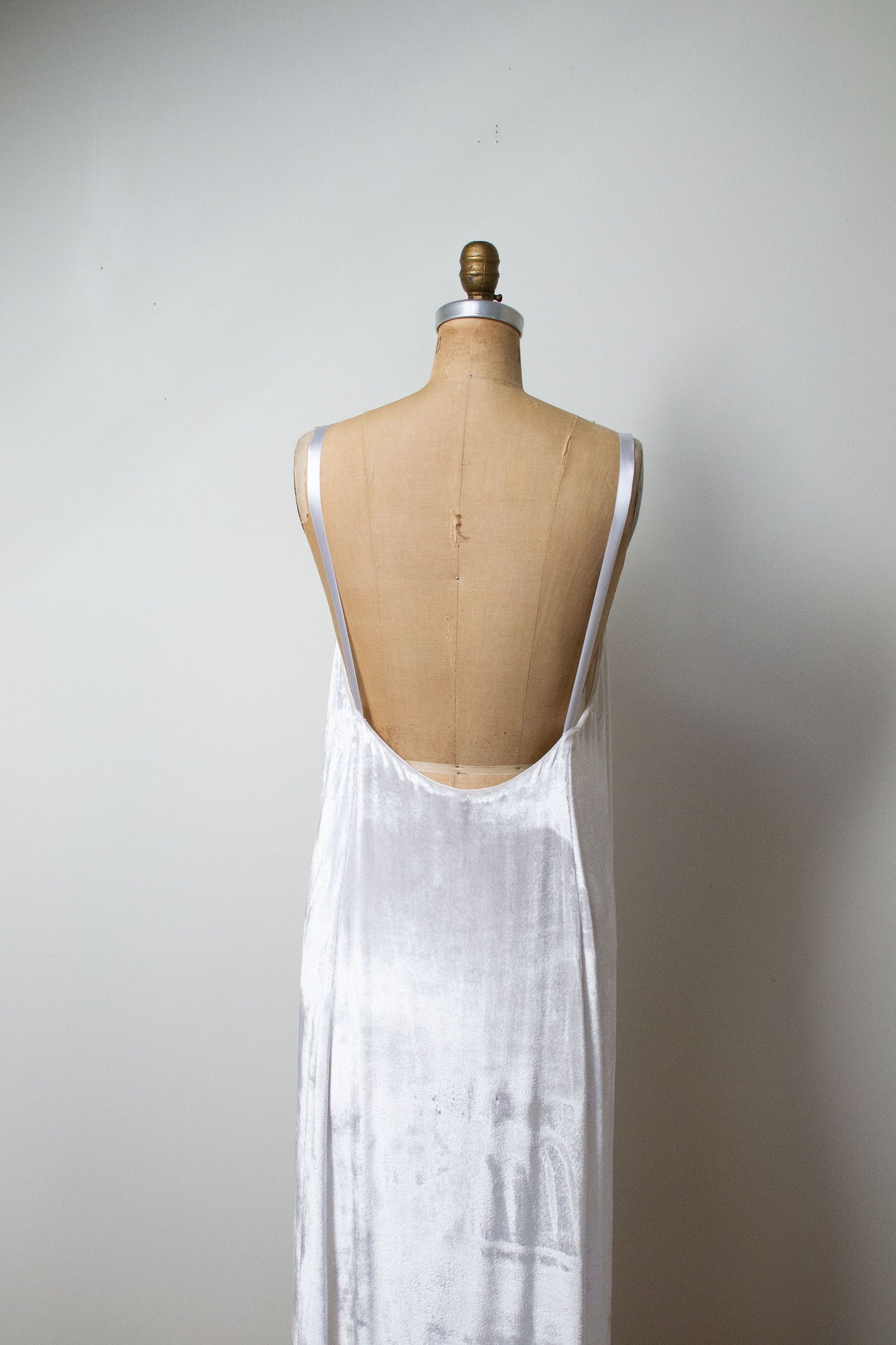 1990s White Velvet Dress | Katayone Adeli