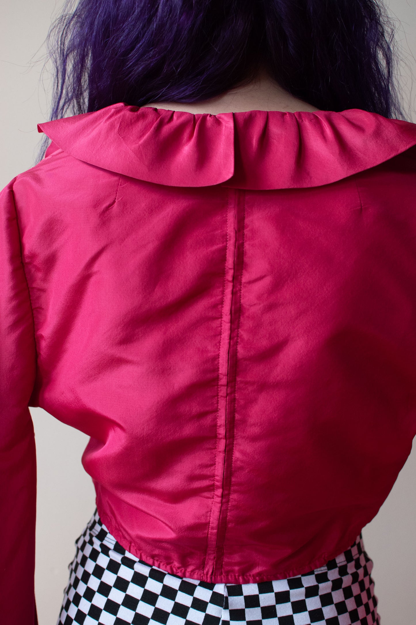 Magenta Pink Silk Jacket