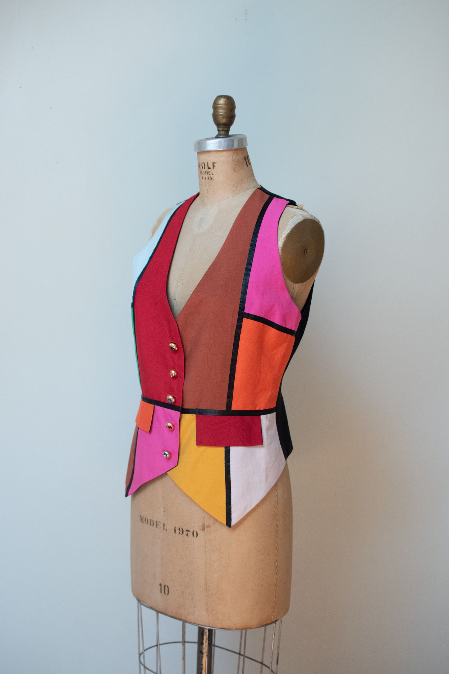 1990s Color Block Vest | Todd Oldham