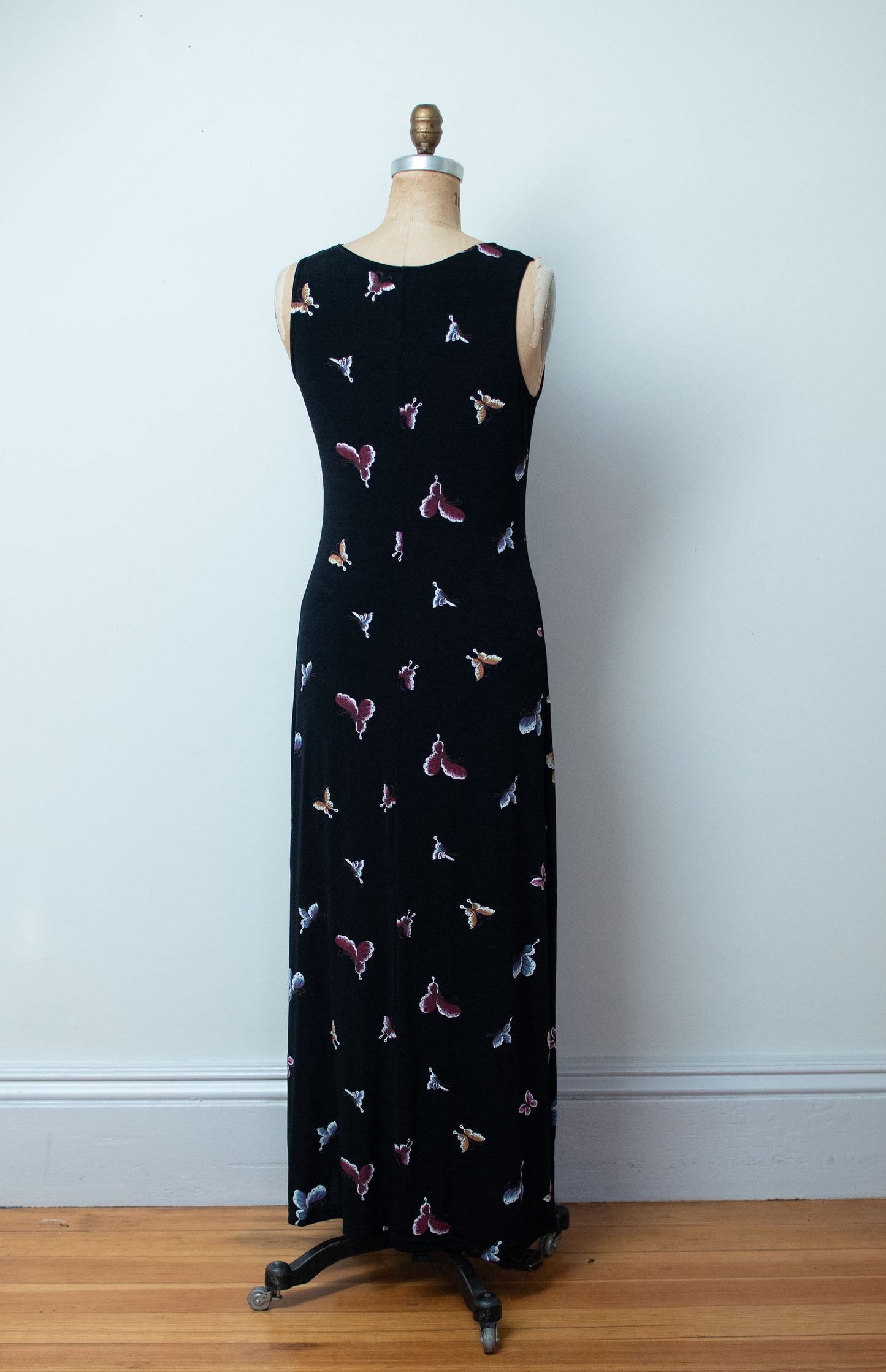 1990s Butterfly Print Dress