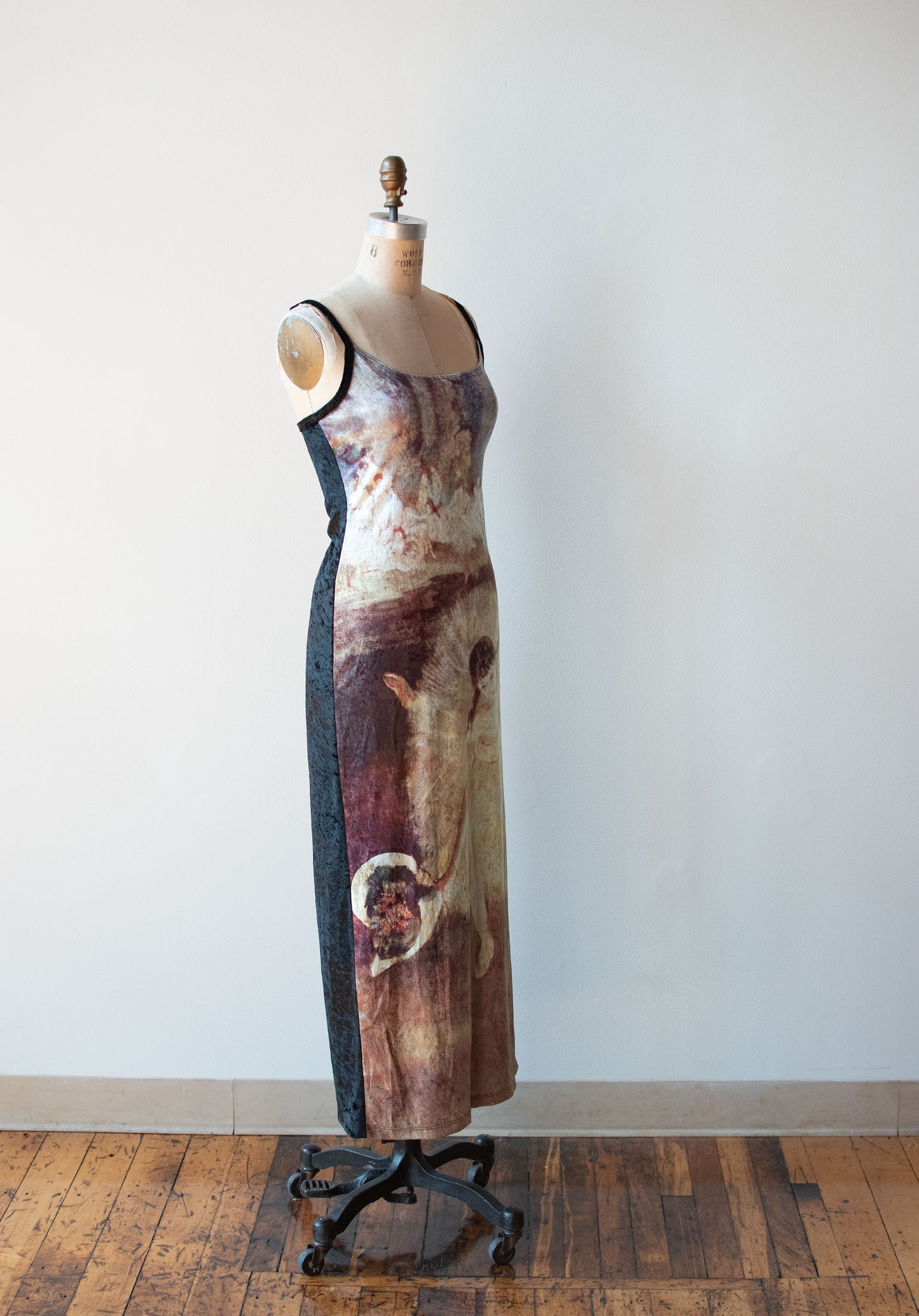 Y2K Degas Print Dress