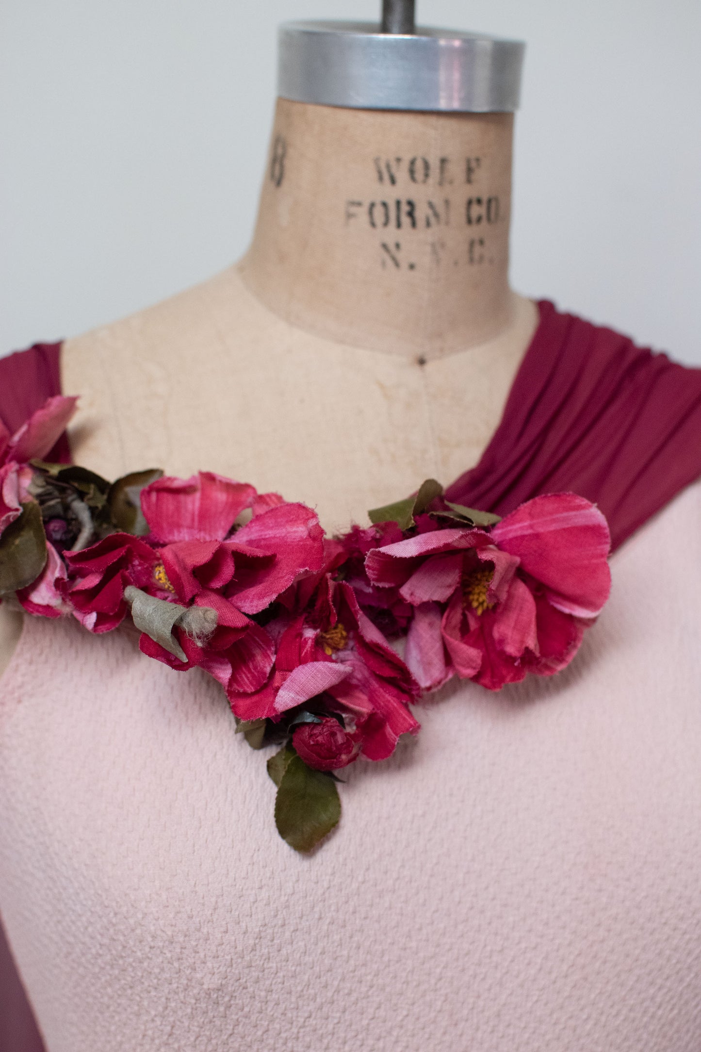 1930s Pink Crepe Gown