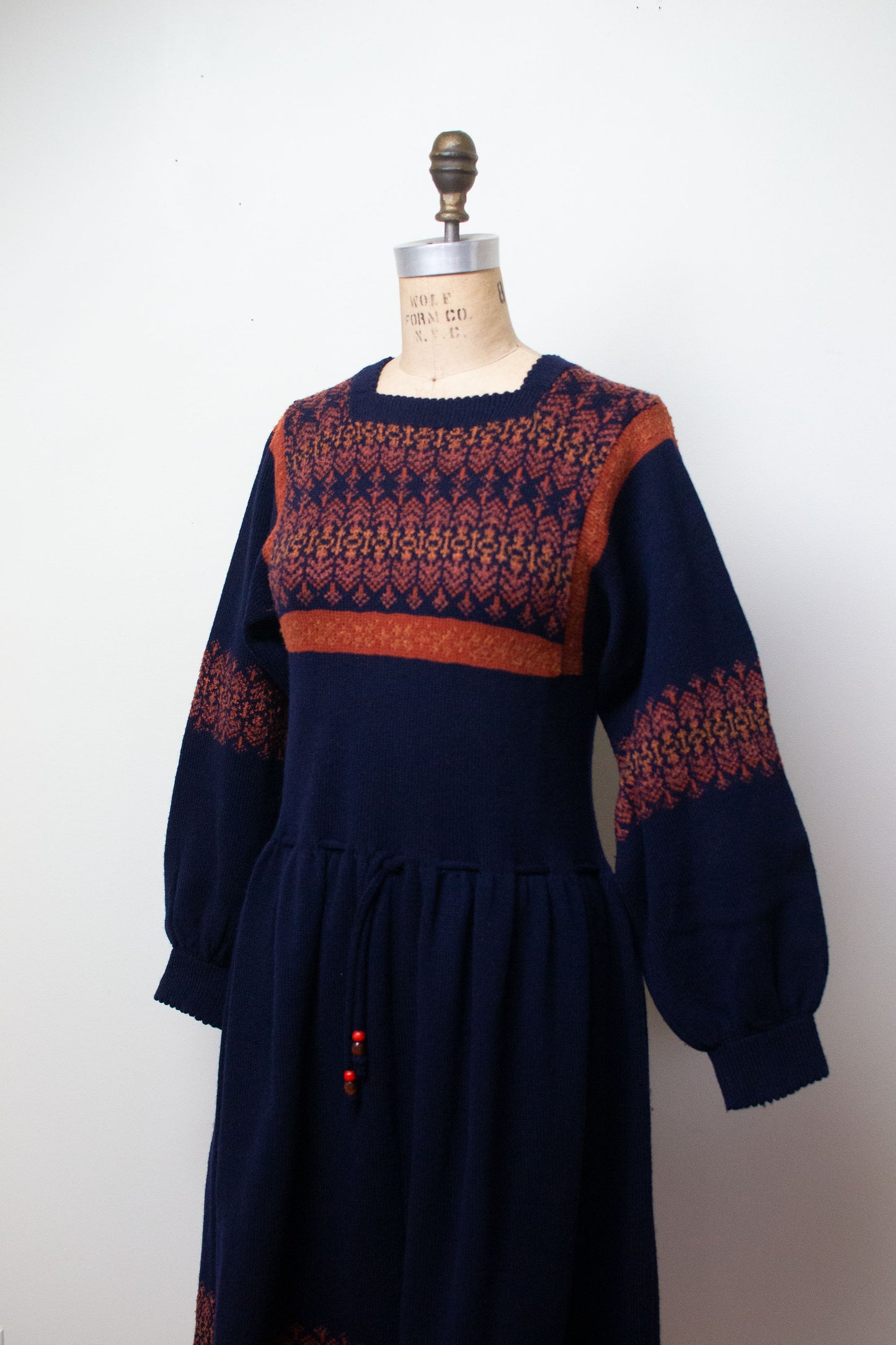 1970s Balloon Sleeve Knit Dress | Josephine Baker