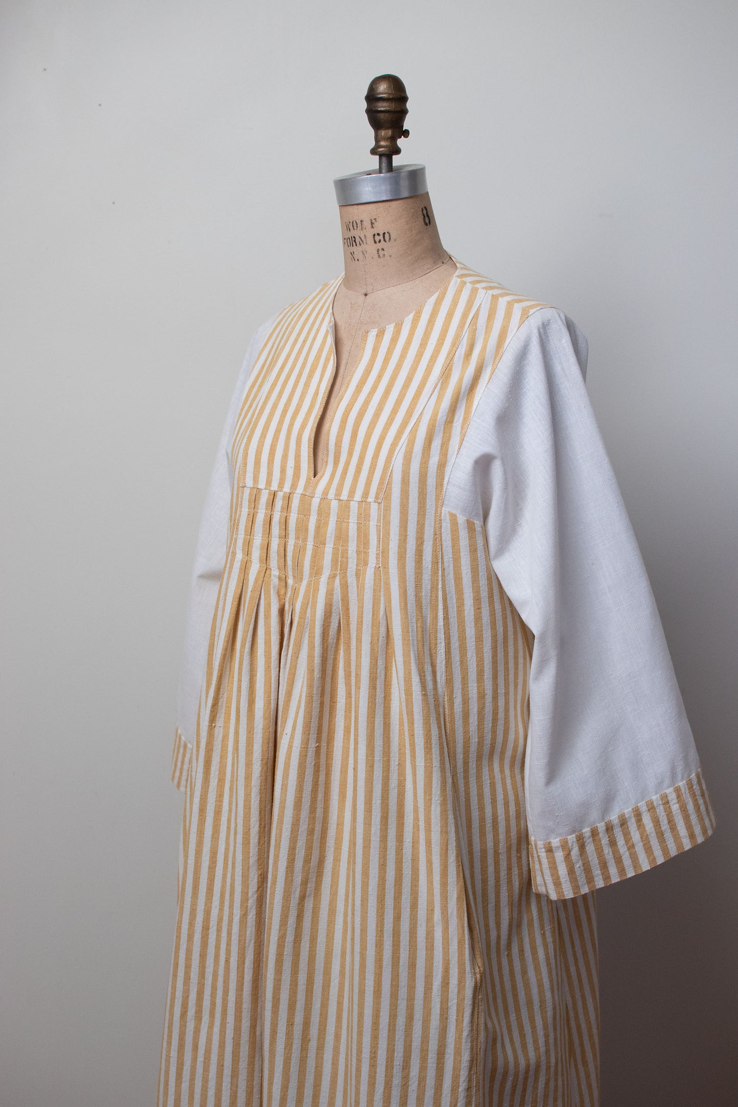 1970s Yellow & White Striped Caftan