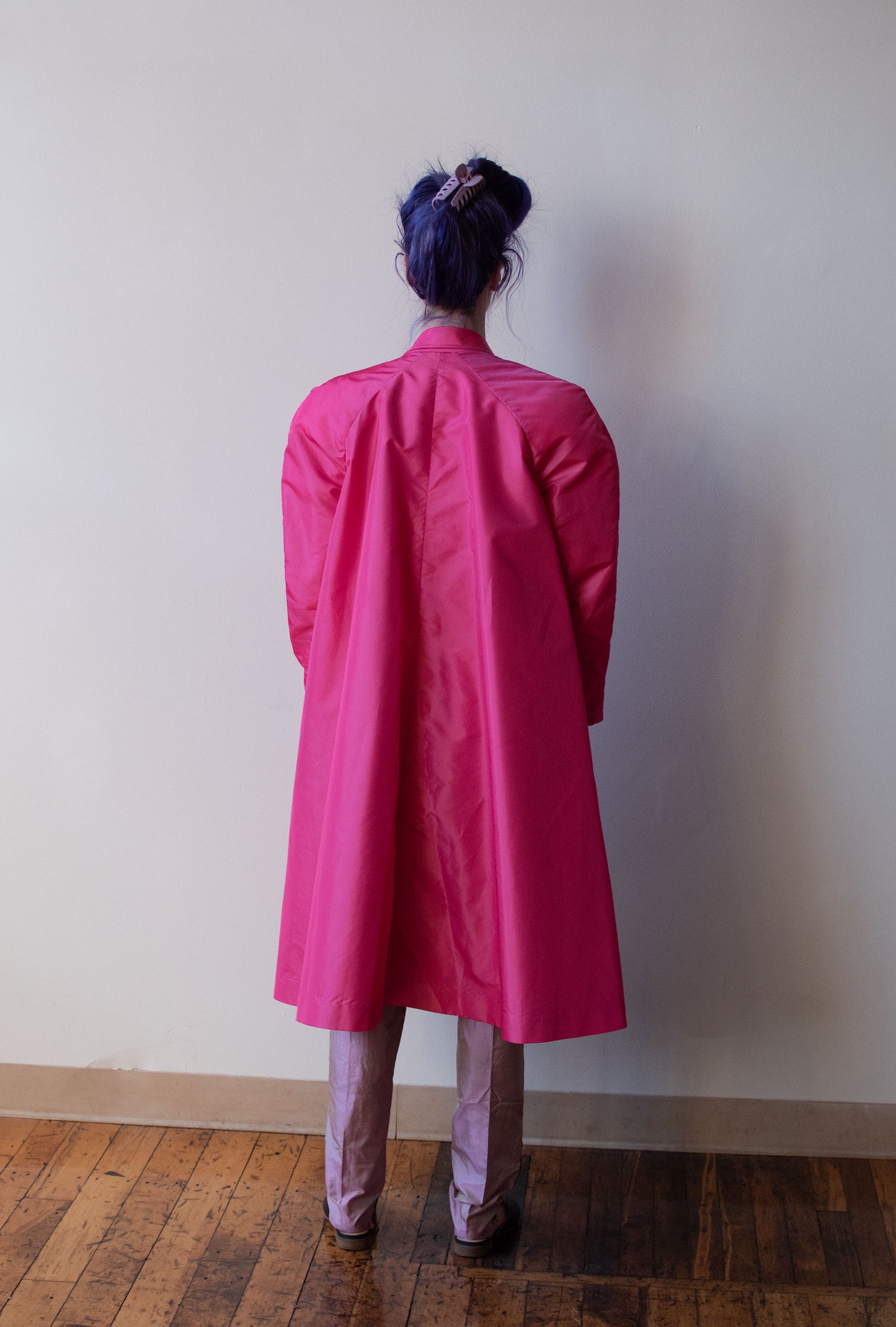 1980s Pink Taffeta Coat | Victor Costa