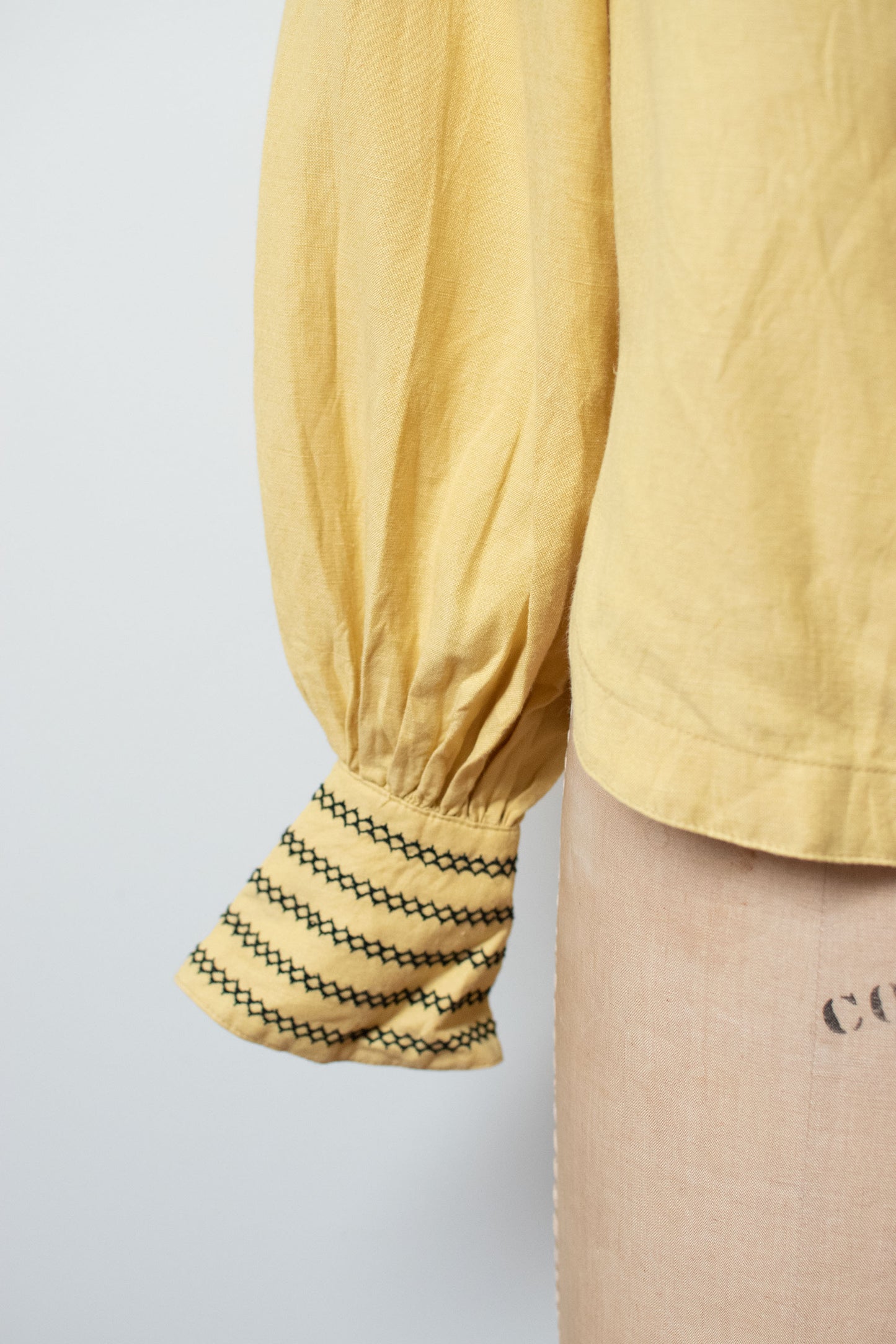 1990s Mustard Poets blouse | Barbaglio