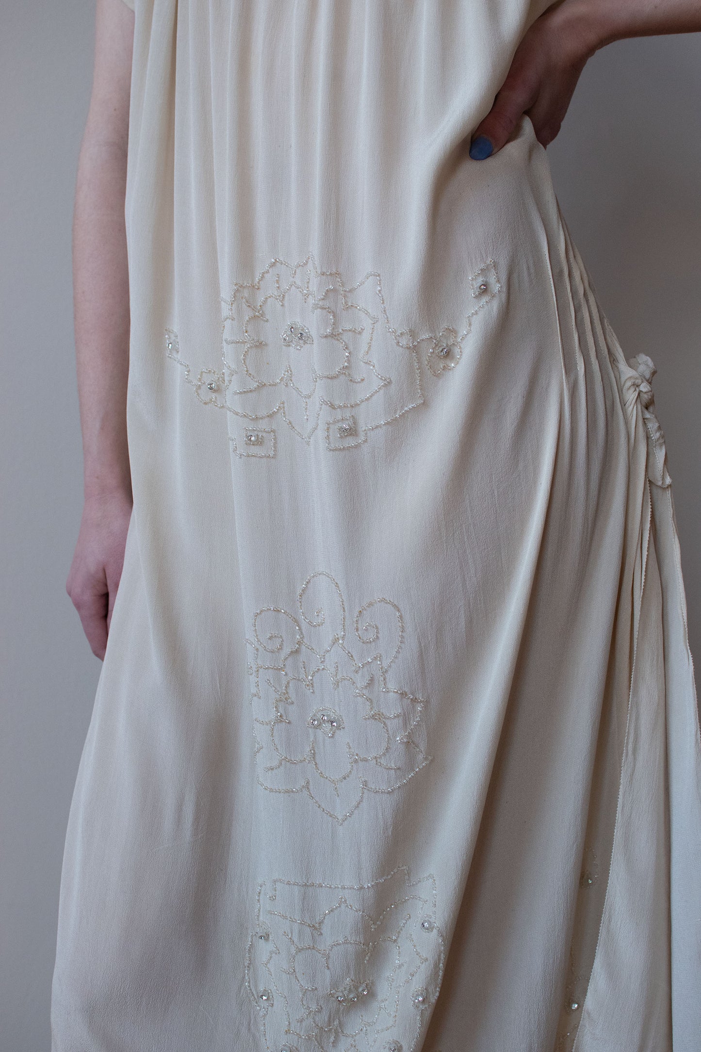 1920s Beaded Silk Dress