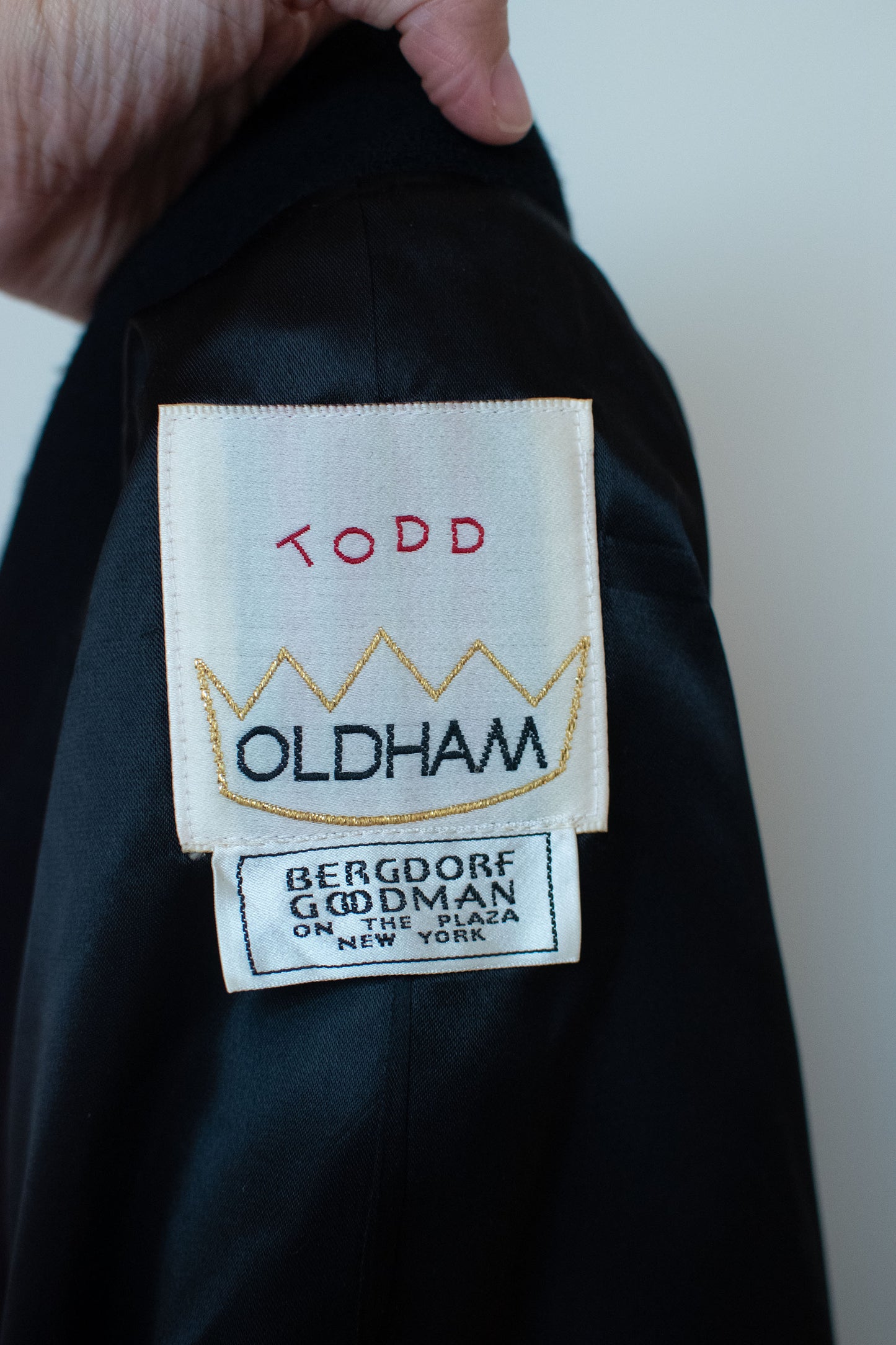 Black Wool Door Knocker Blazer | Todd Oldham Fall 1992