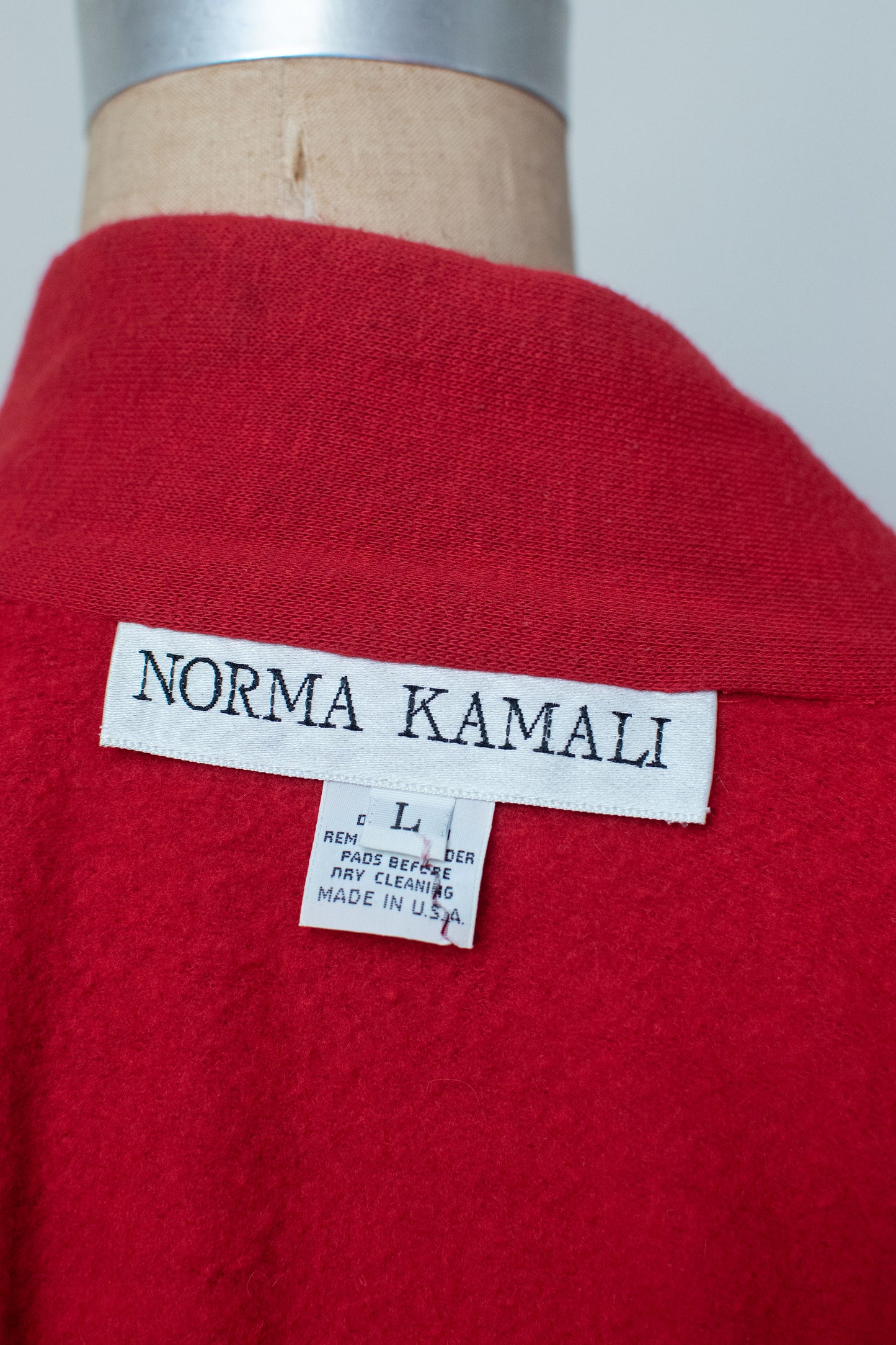 1980s Red Snap Front Sweatshirt Dress | Norma Kamali
