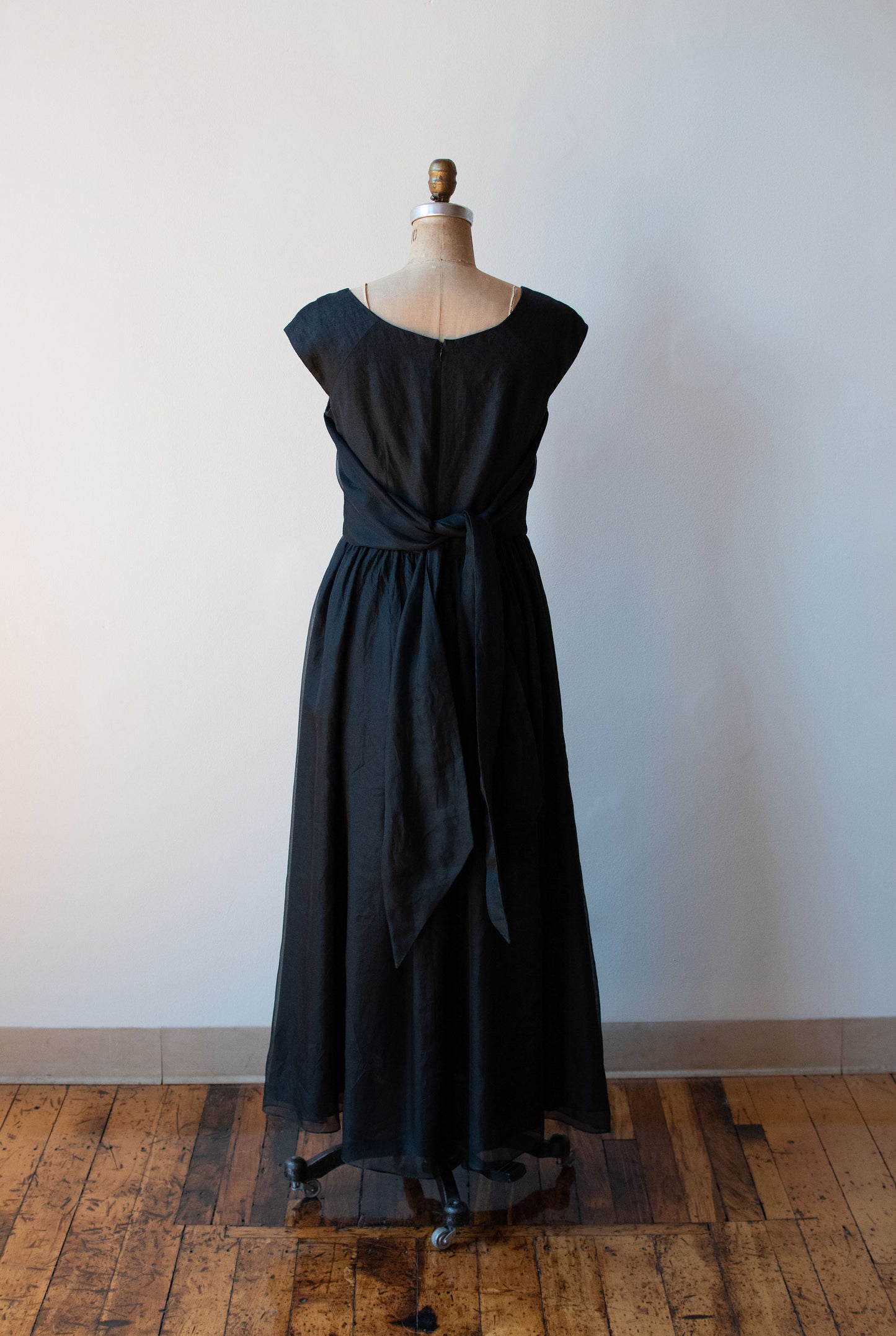 1990s Linen & Organza Dress