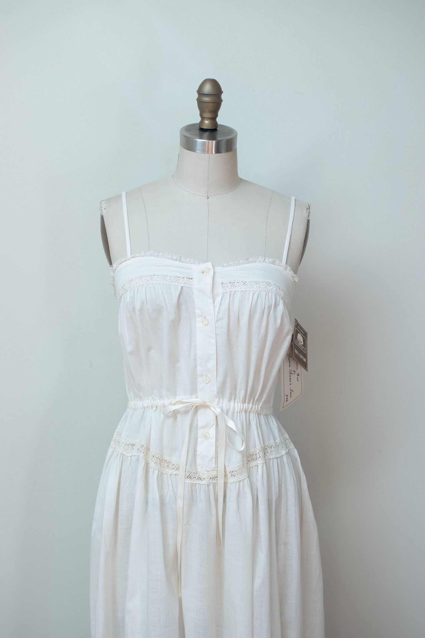 1980s Queen Anne's Lace Dress