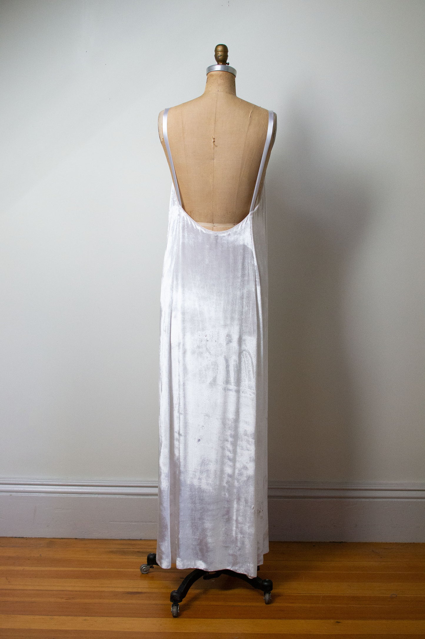 1990s White Velvet Dress | Katayone Adeli