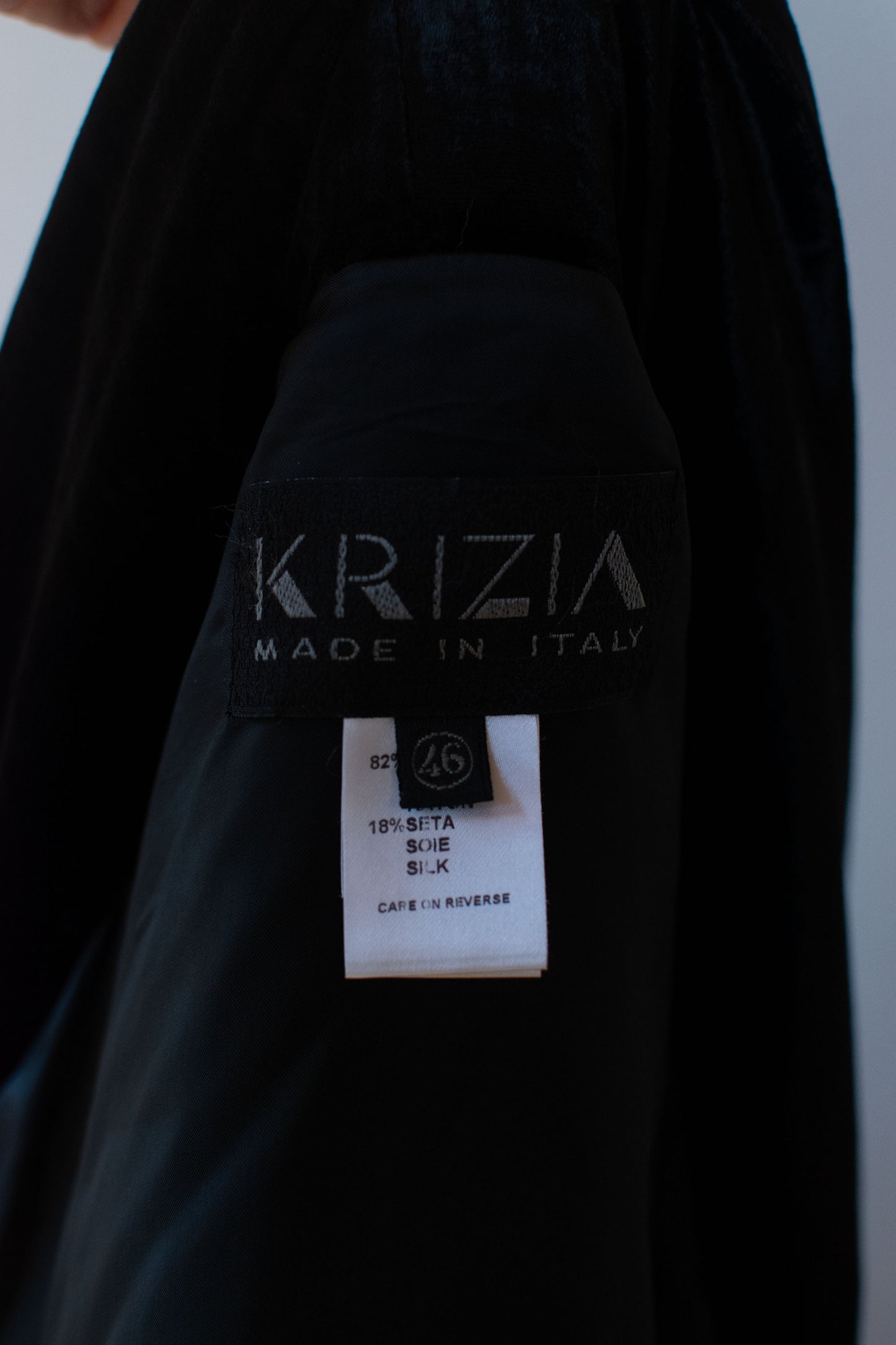 Black Velvet Coat | Krizia