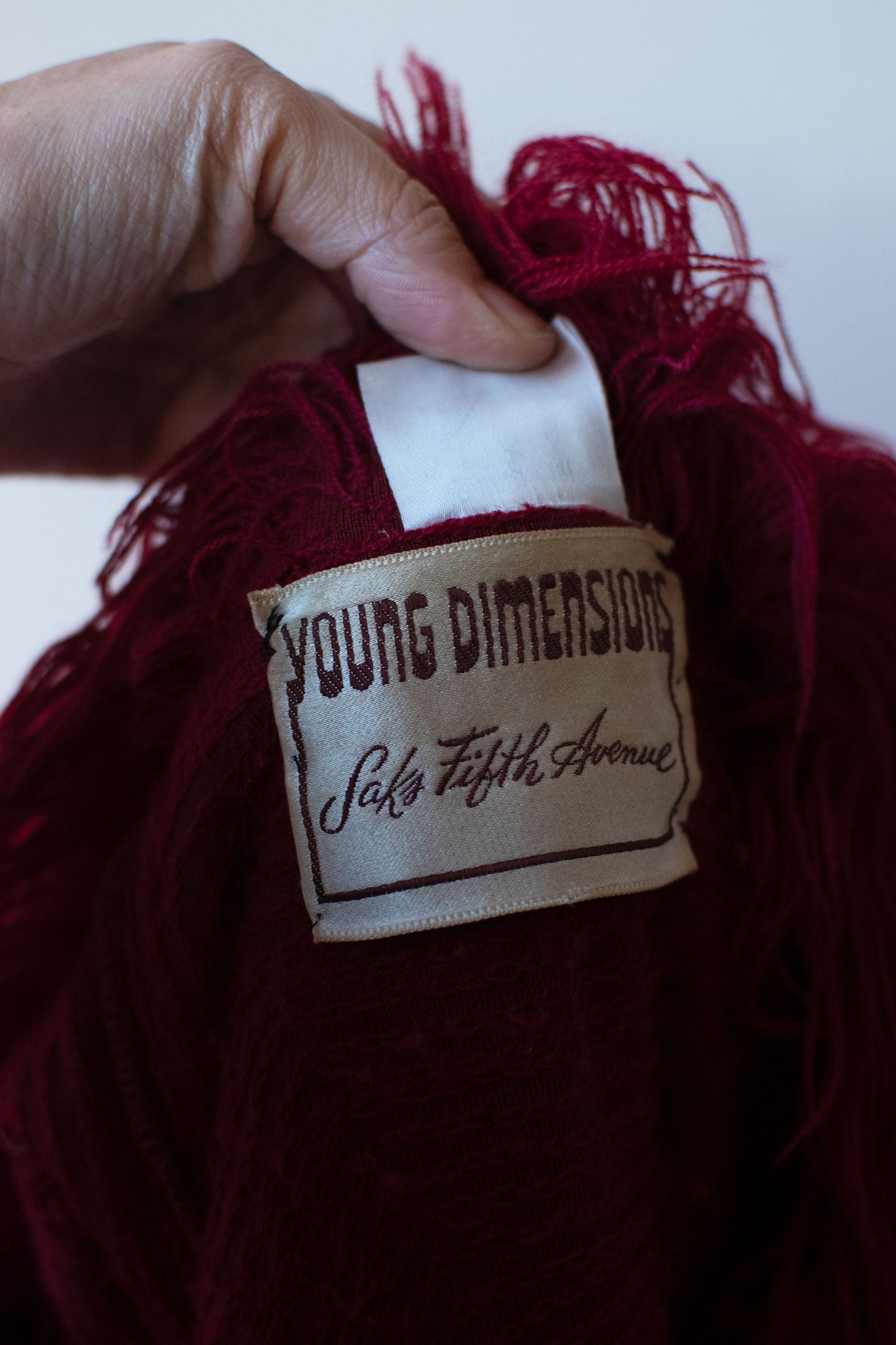 1970s Bordeaux Shag Coat | Young Dimensions