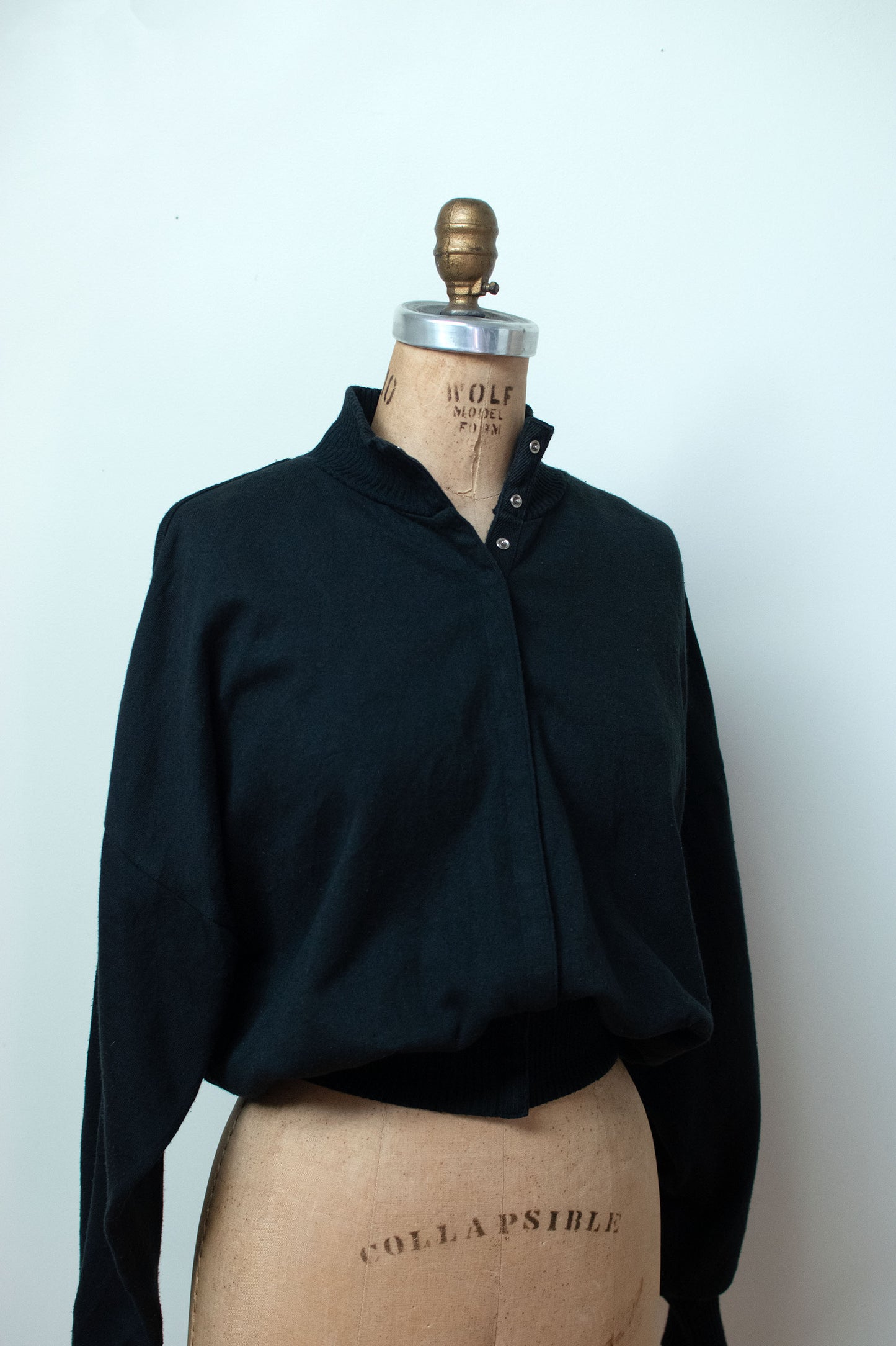 1980s Black Sweatshirt | Norma Kamali