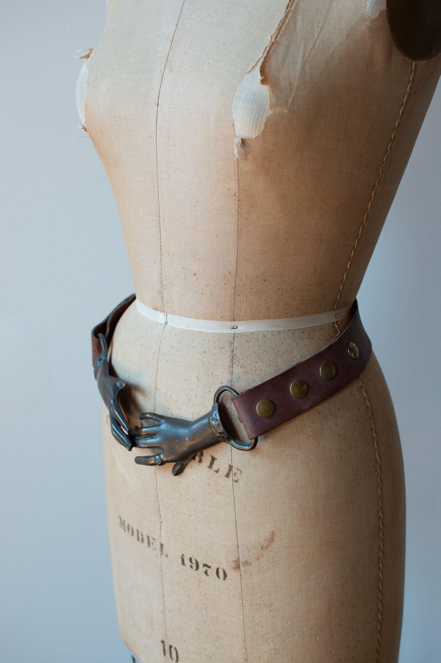 1970s Victorian Clasping Hands Belt