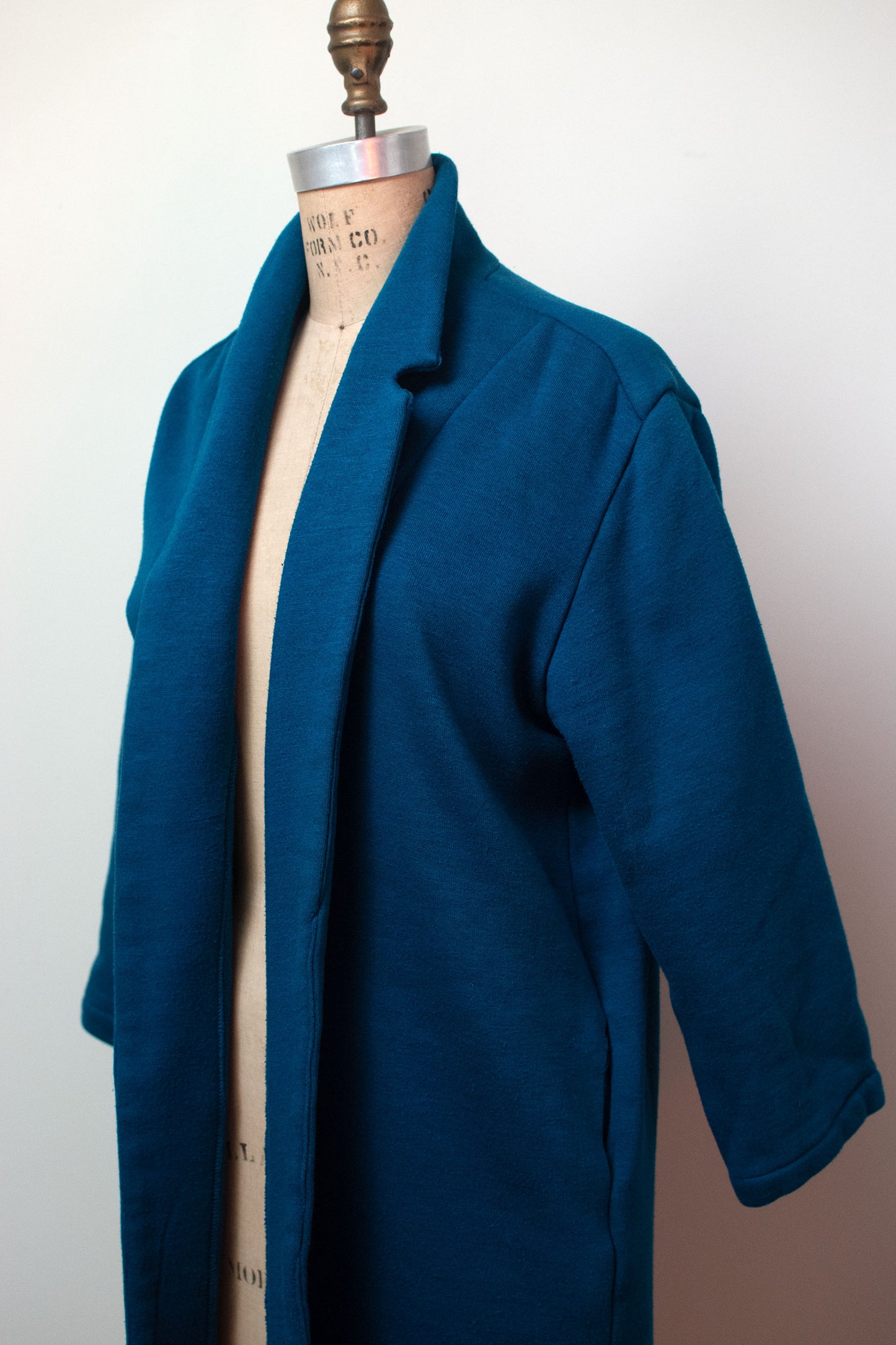 1980s Blue Sweatshirt Coat | Norma Kamali