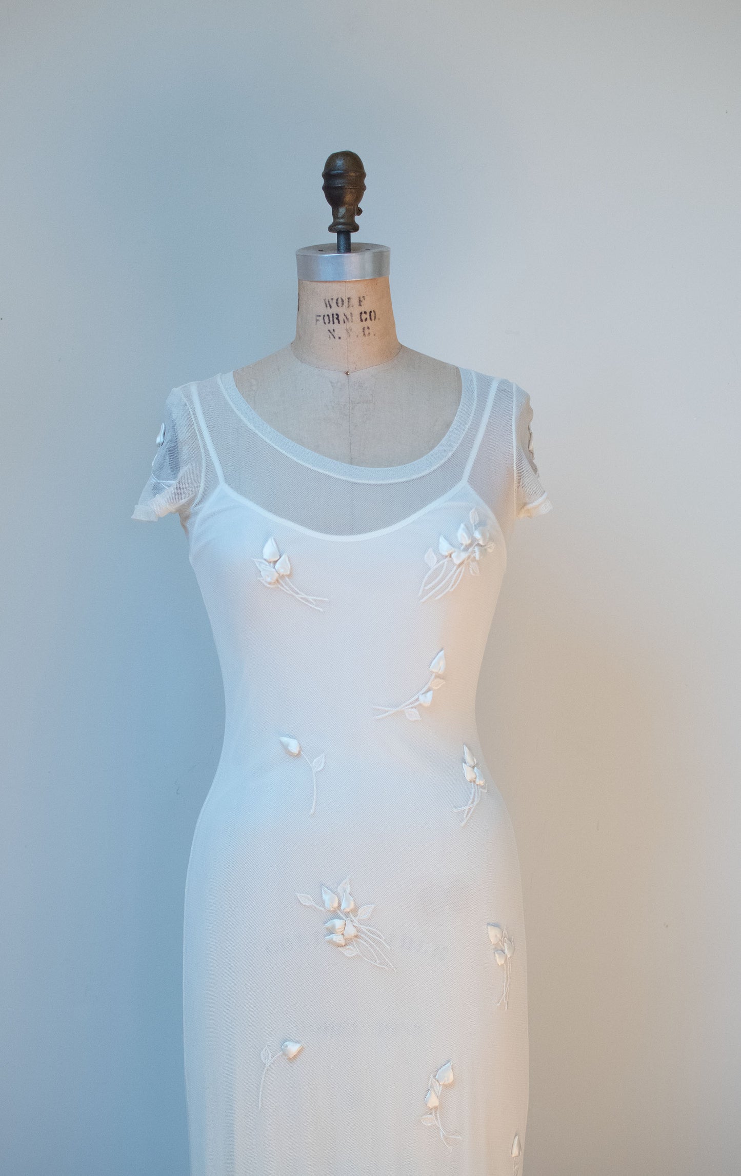 1990s White Mesh Dress | Vivienne Tam