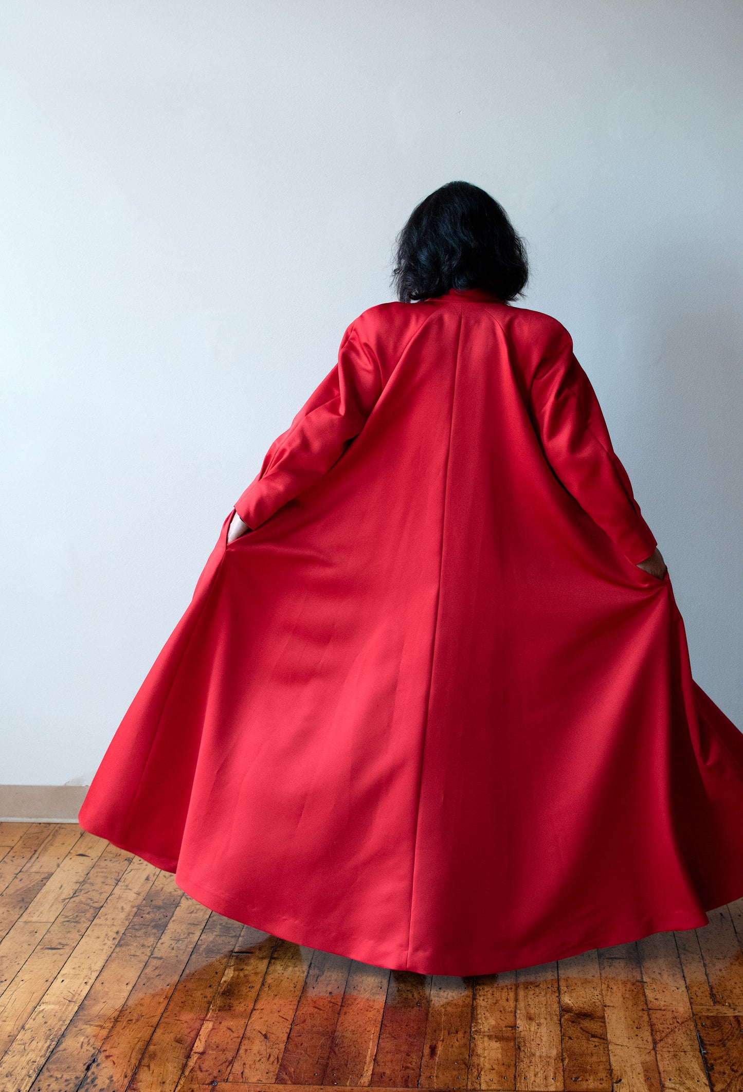 Red Evening Coat | Victor Costa